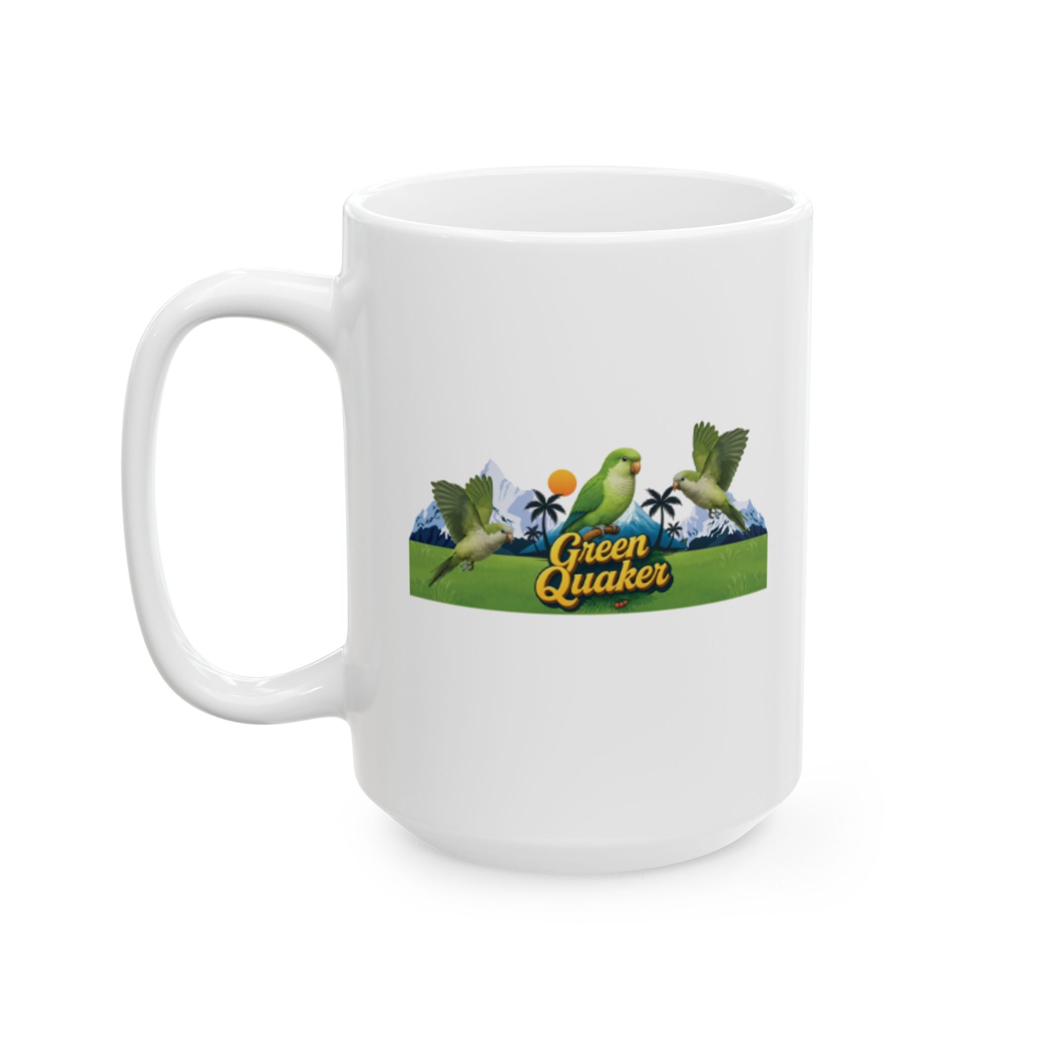 Green Quaker Palm Tree Mug
