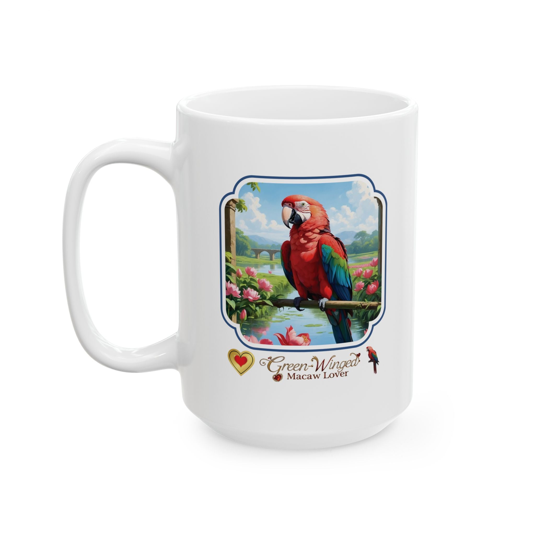 Rainbow Green Winged Macaw Lover Mug