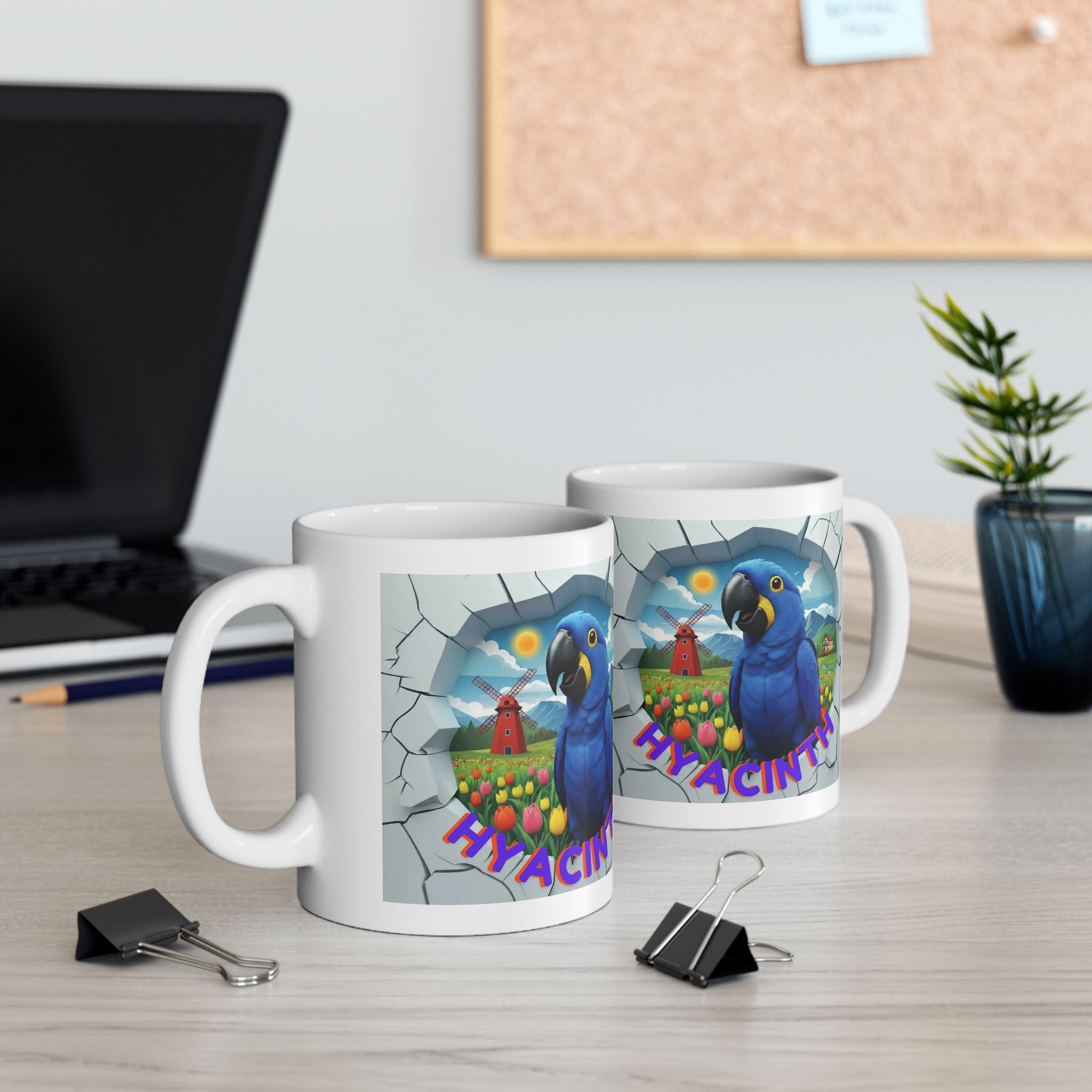Blue Hyacinth Tulip Windmill Field Mug