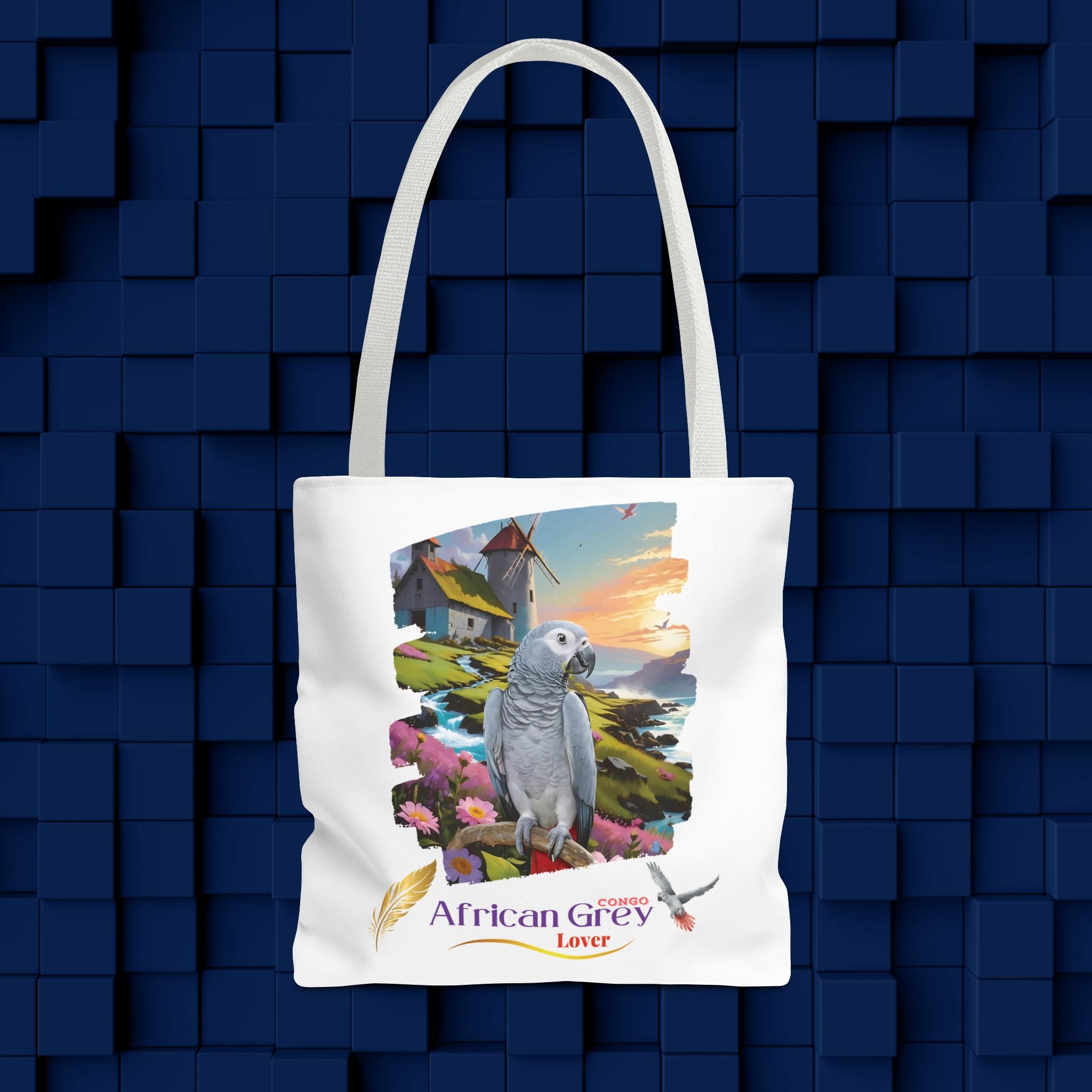 Tote Bag With African Grey Lover Design