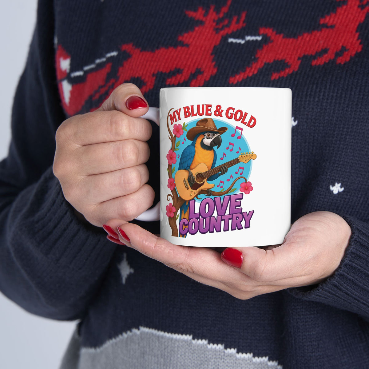 Blue & Gold Love Country Mug