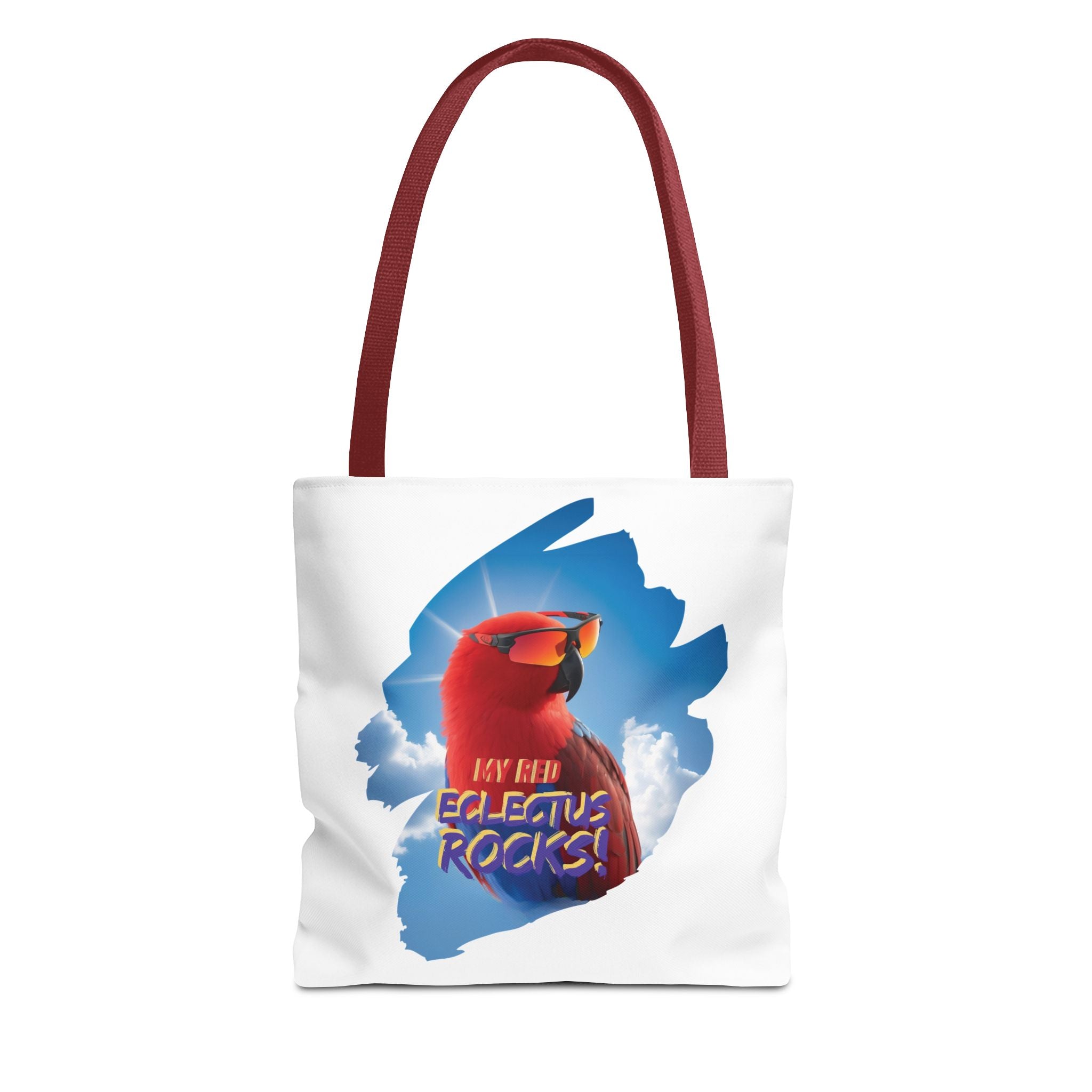 Red Eclectus Tote Bag
