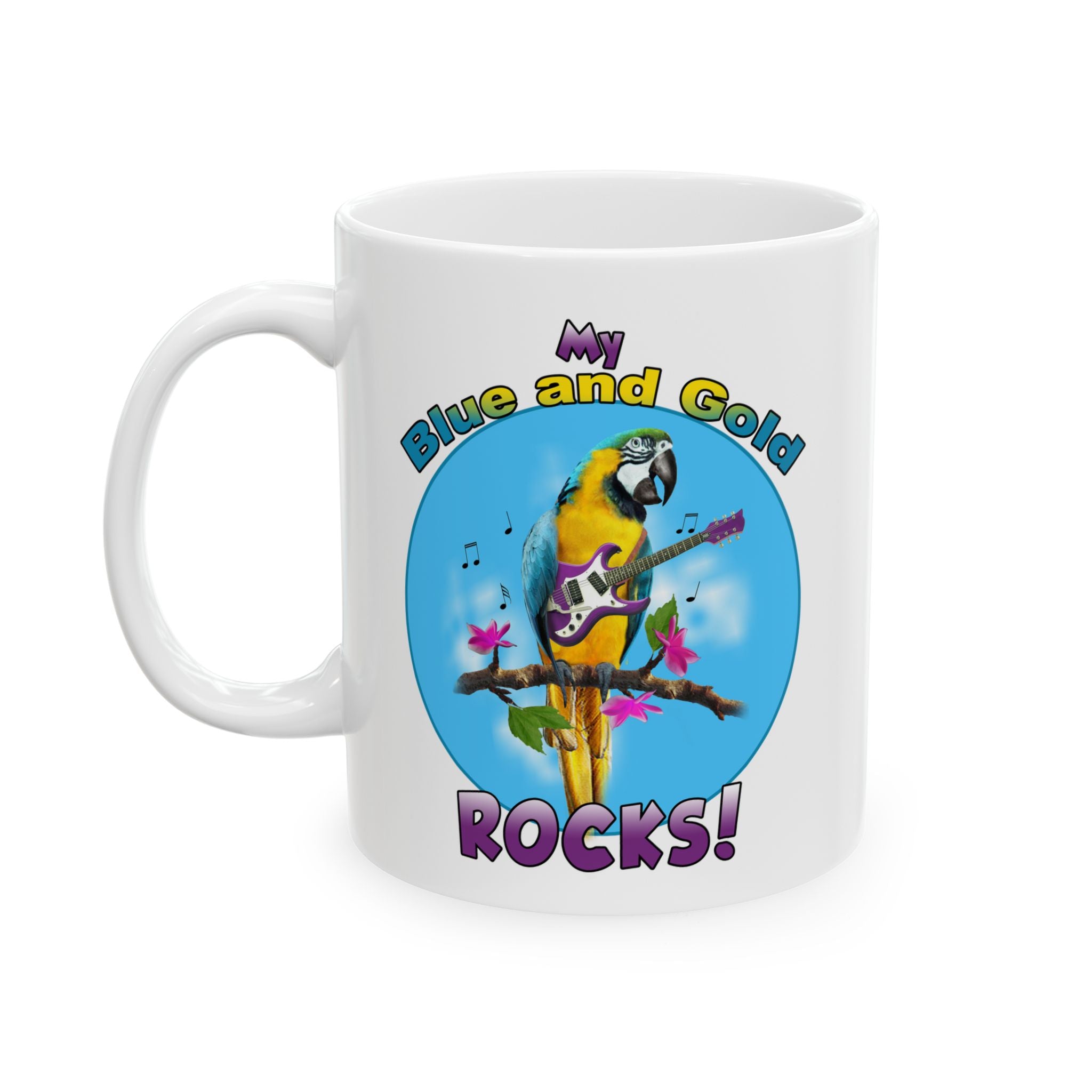 My Blue And Gold Rocks Guitar Mug