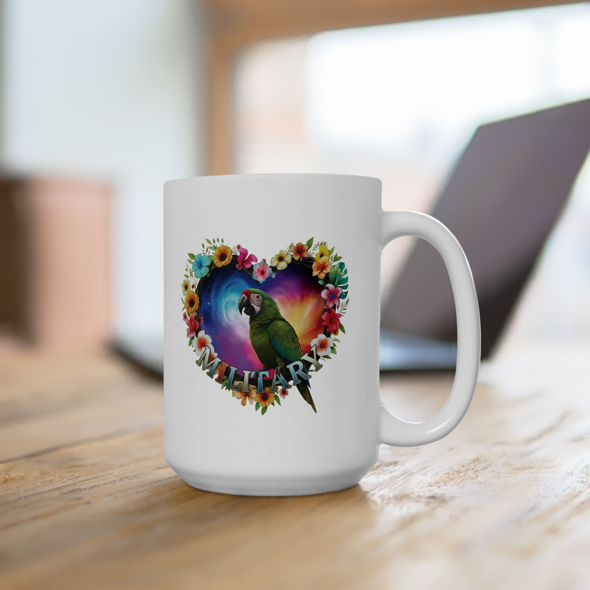 Green Military Bird Mug