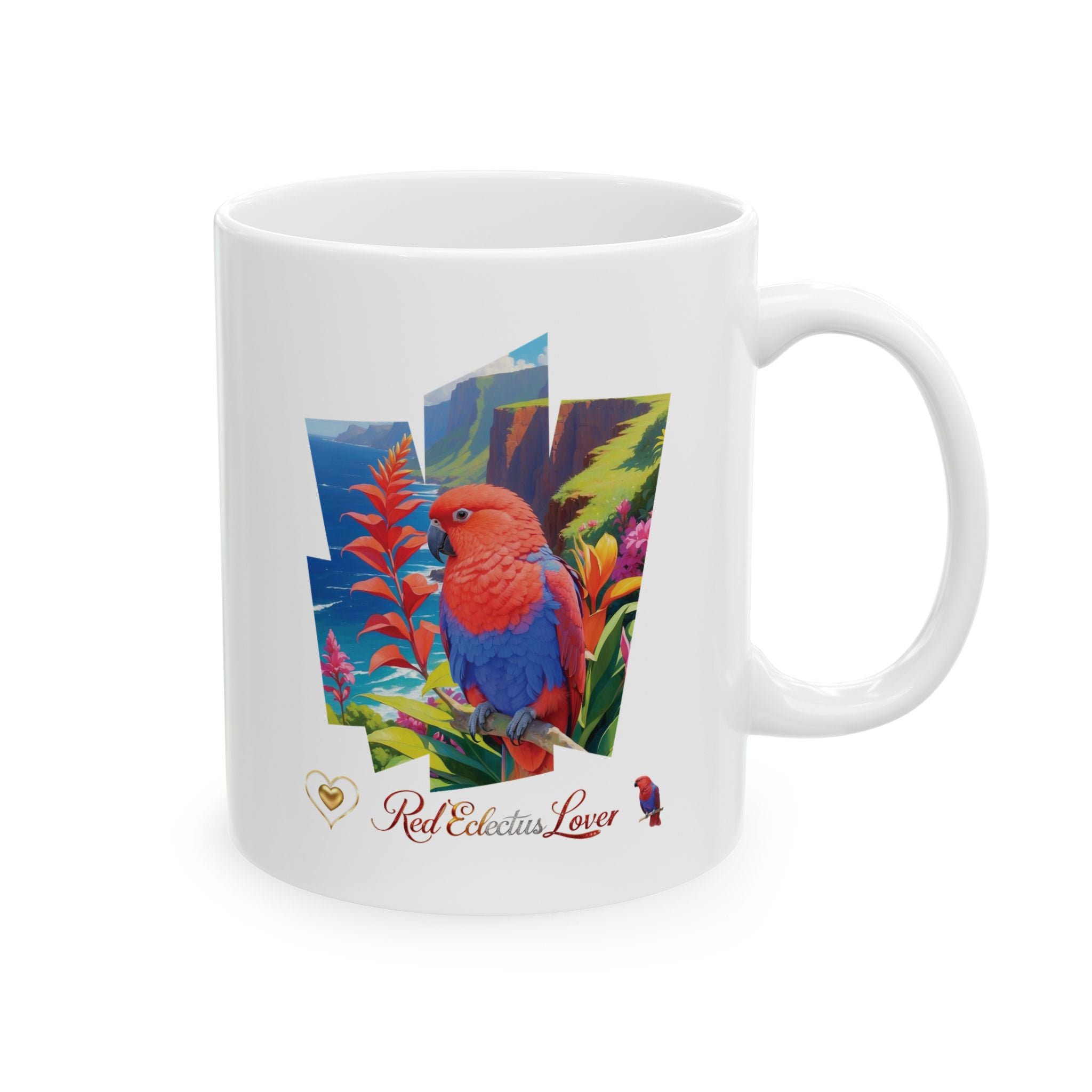 Colorful Red Eclectus Lover Mug