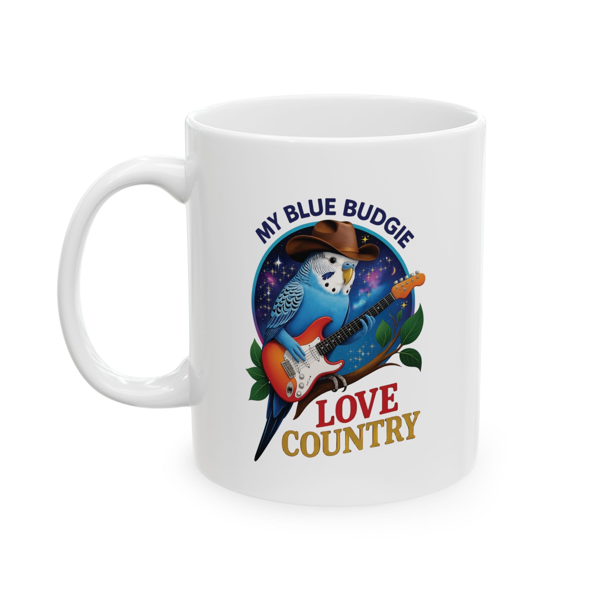 My Blue Budgie Loves Country Mug