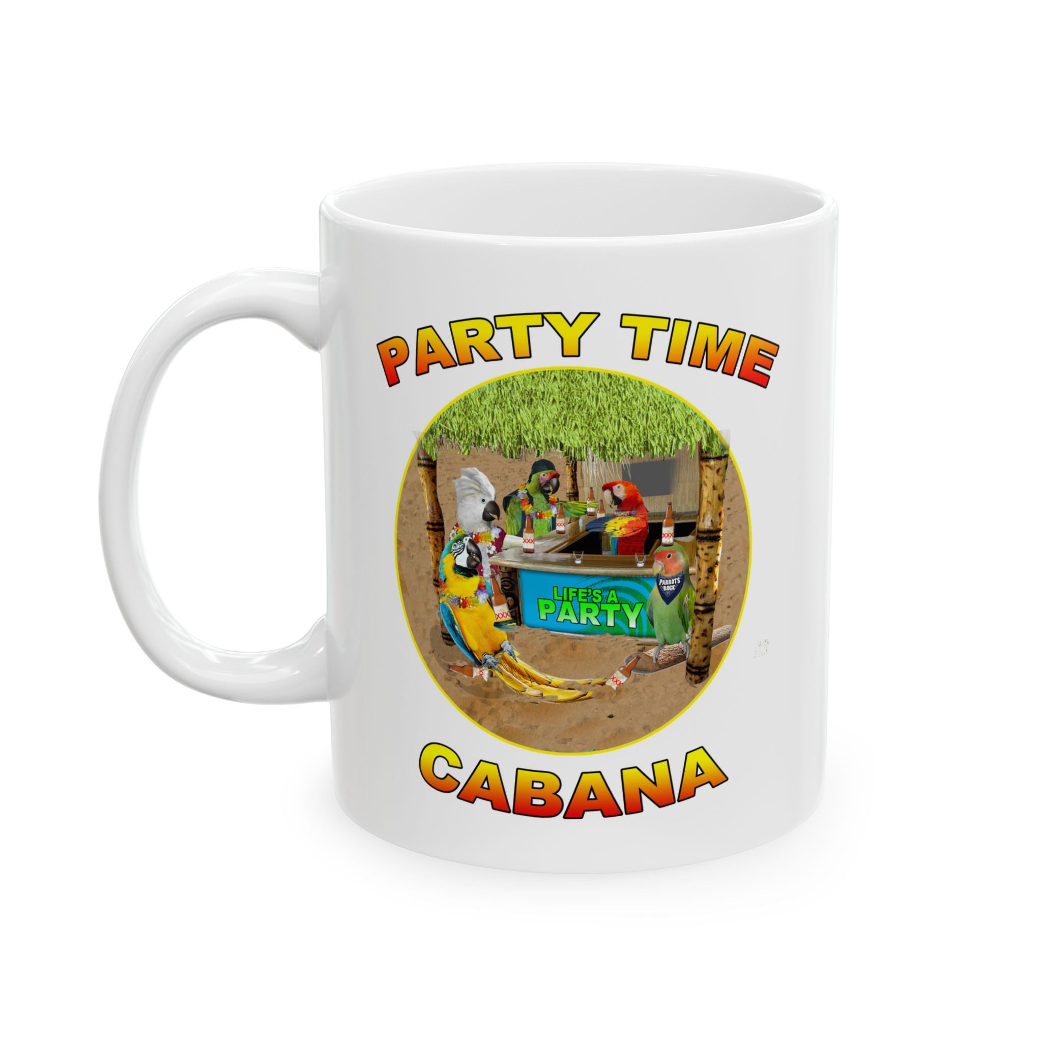 Party Time Cabana Lovebird Mug