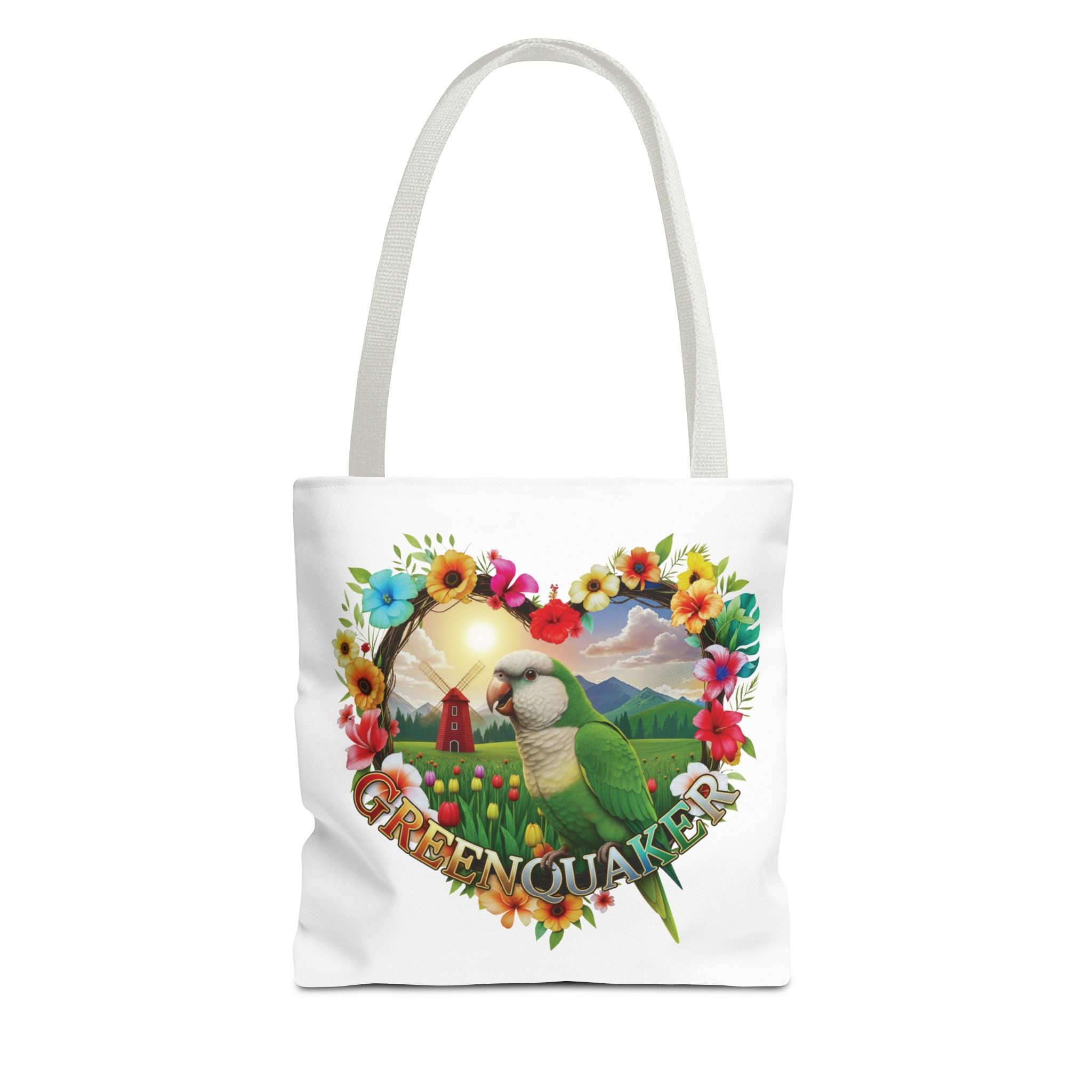 Green Quaker Floral Tote Bag