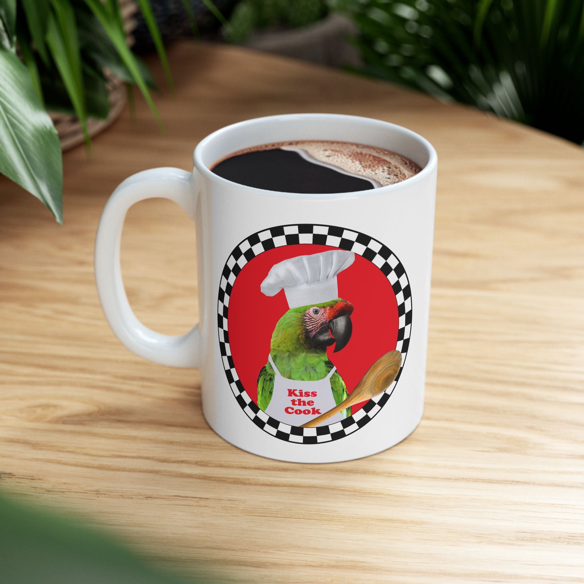 Kiss The Cook Spoon Military Mug