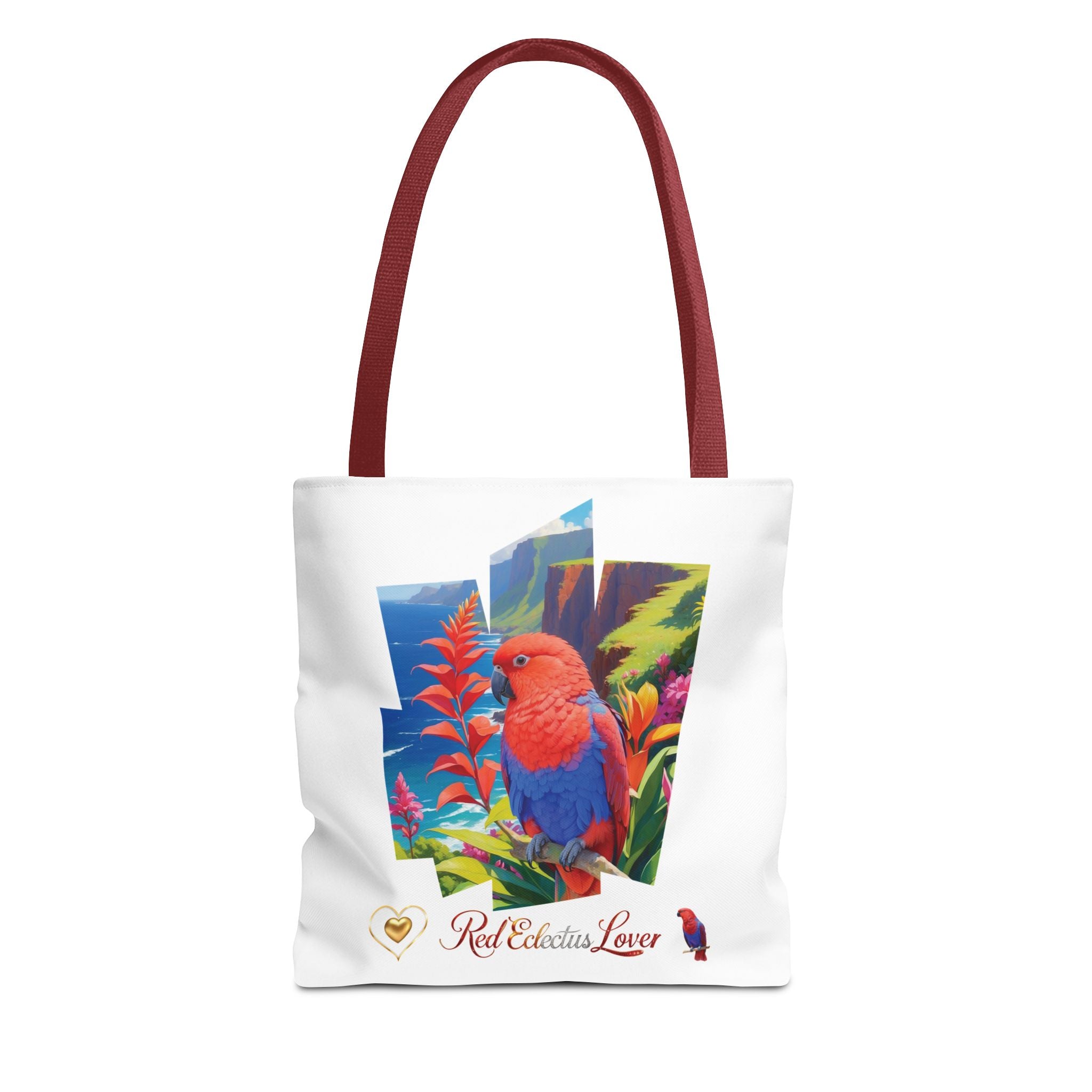 Red Eclectus Tote Bag