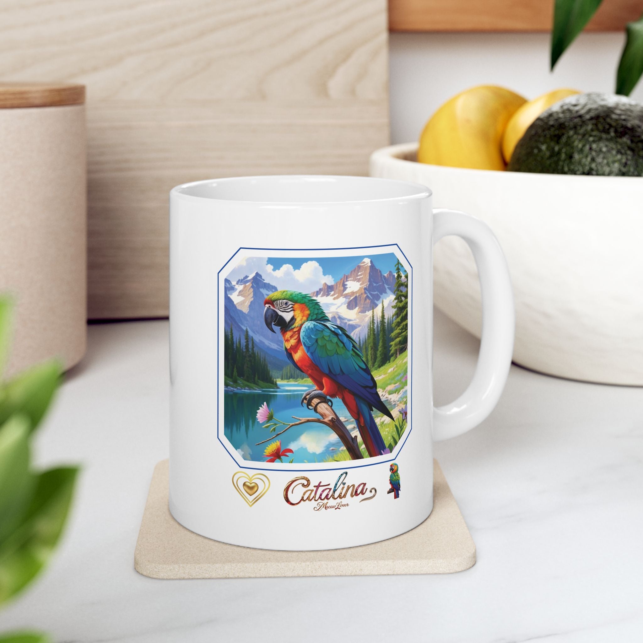 Catalina Macaw Lover Lake Scenic Mug