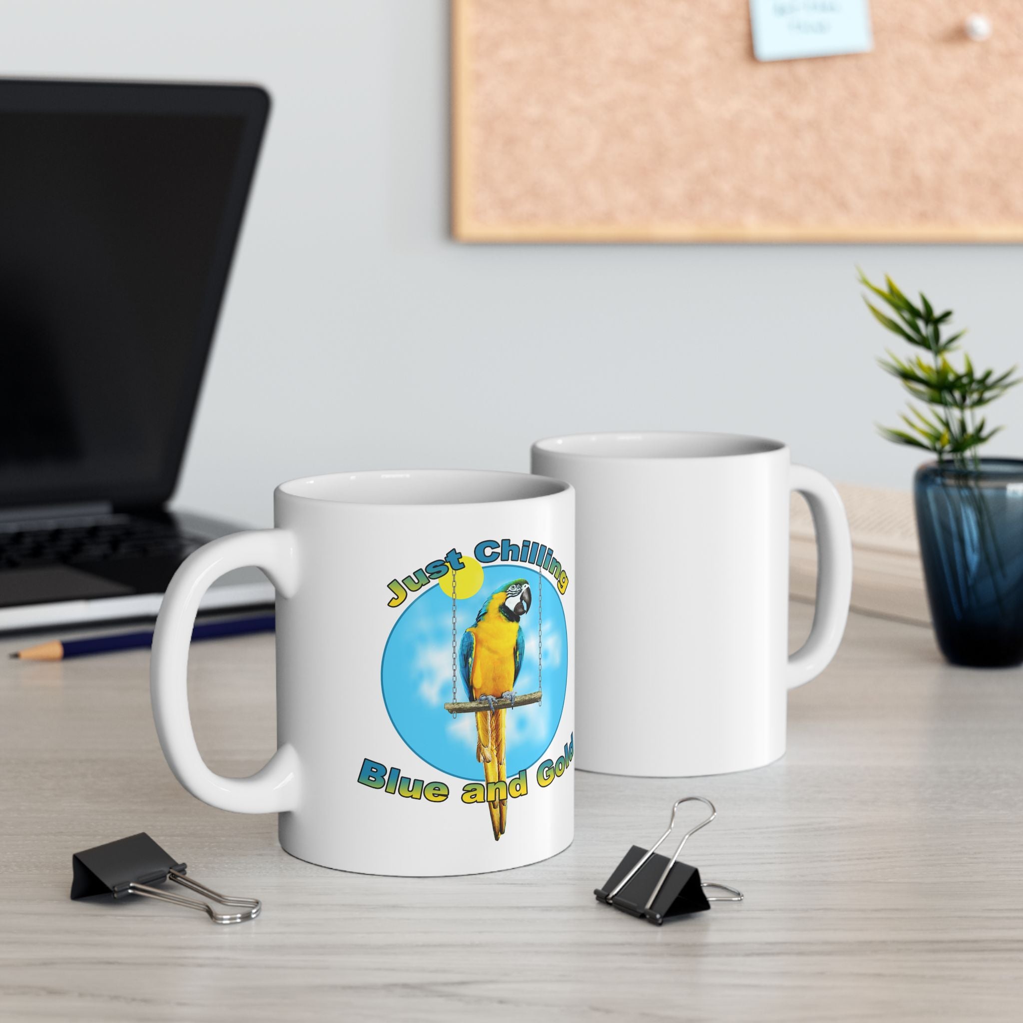 Just Chilling Swing Blue And Gold Mug