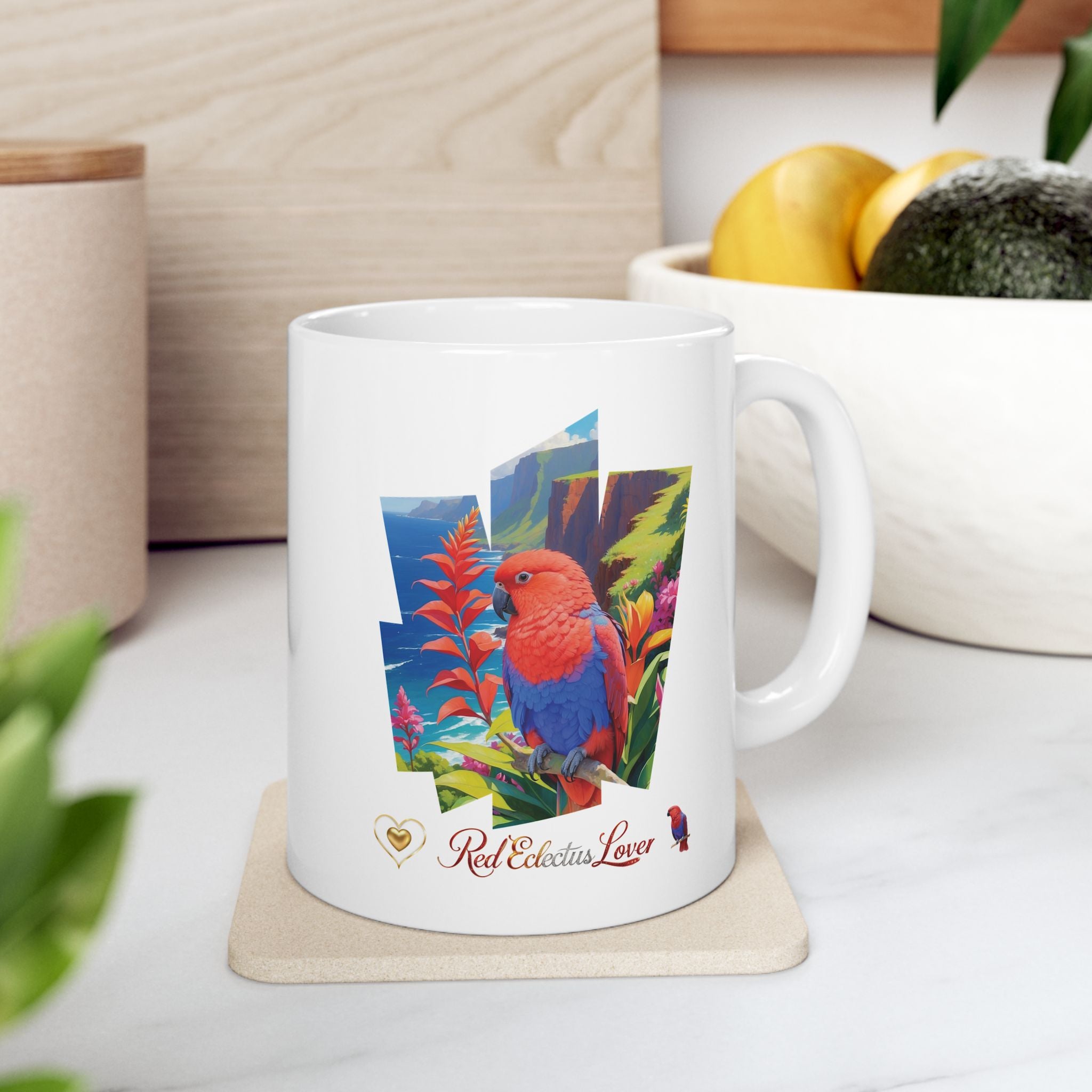 Colorful Red Eclectus Lover Mug