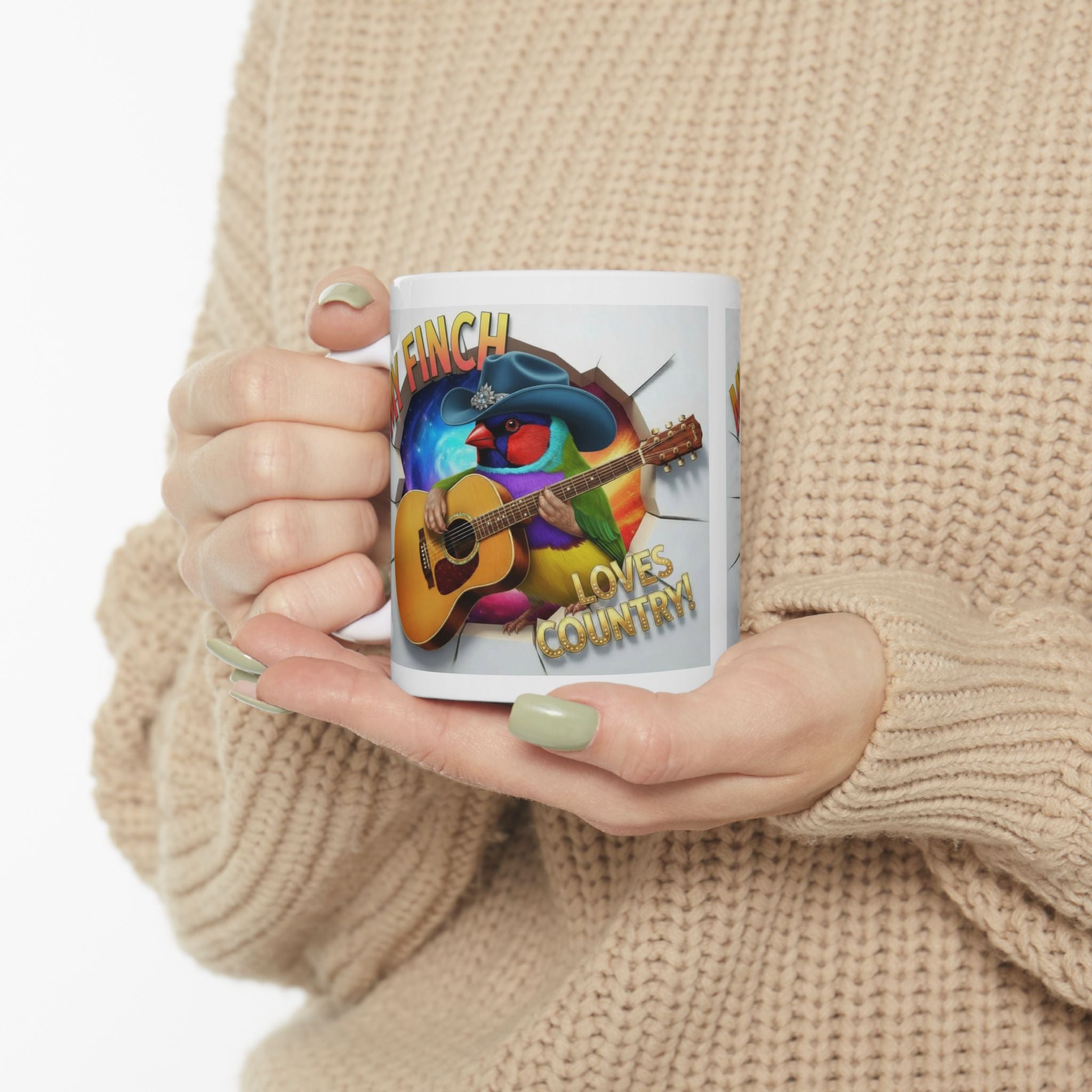My Finch Loves Country Mug