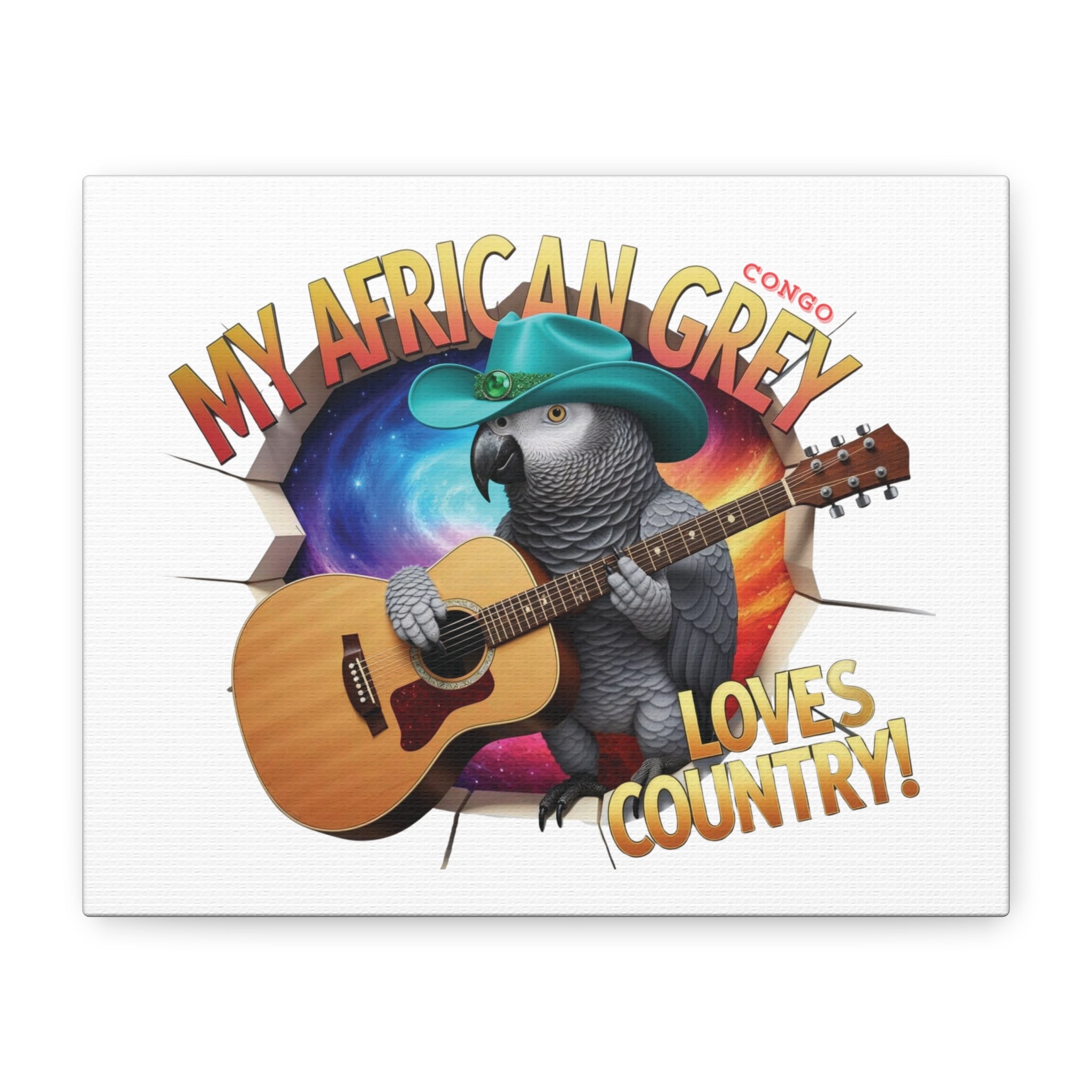 African Grey Congo Loves Country Wall-Hanging