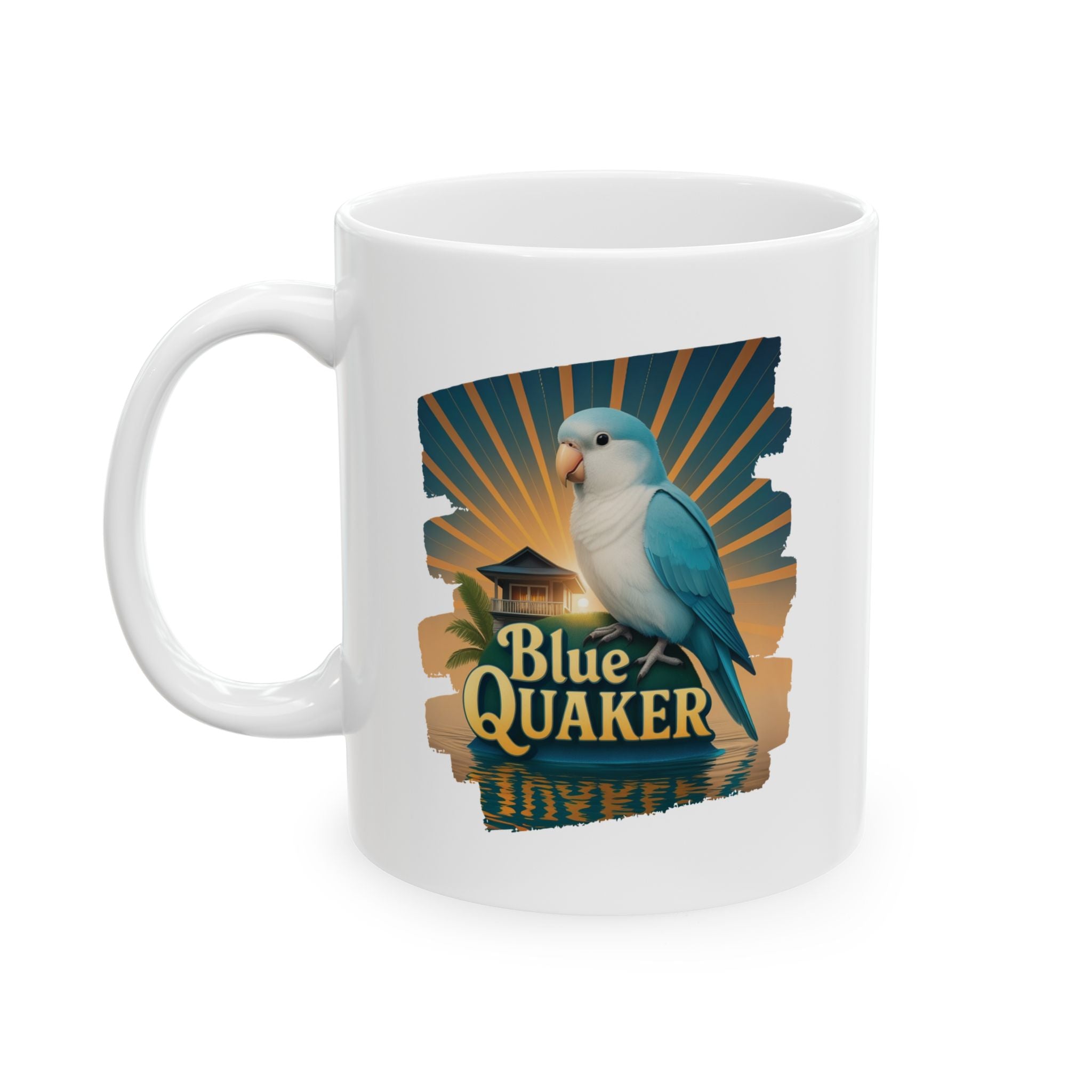 Blue Quaker Sunburst Mug