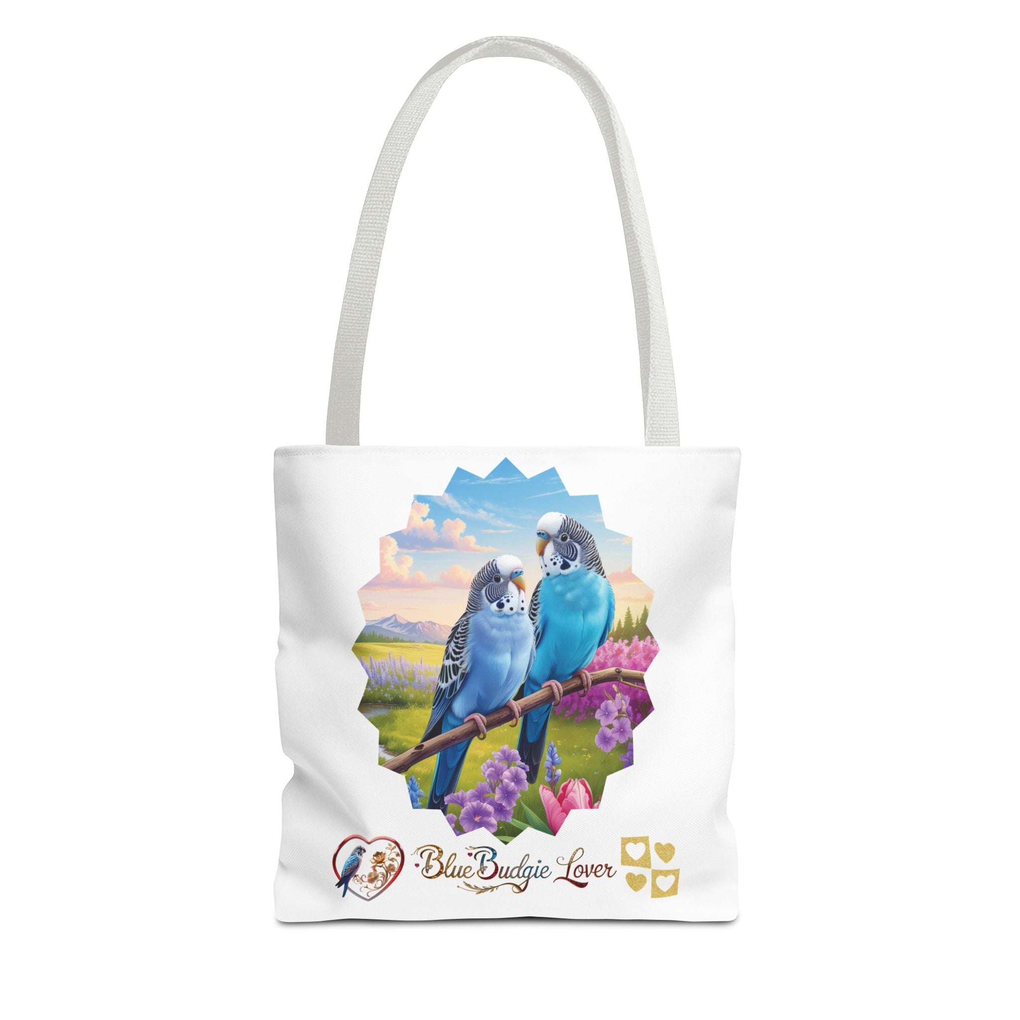 Blue Budgie Lover Couple Tote Bag