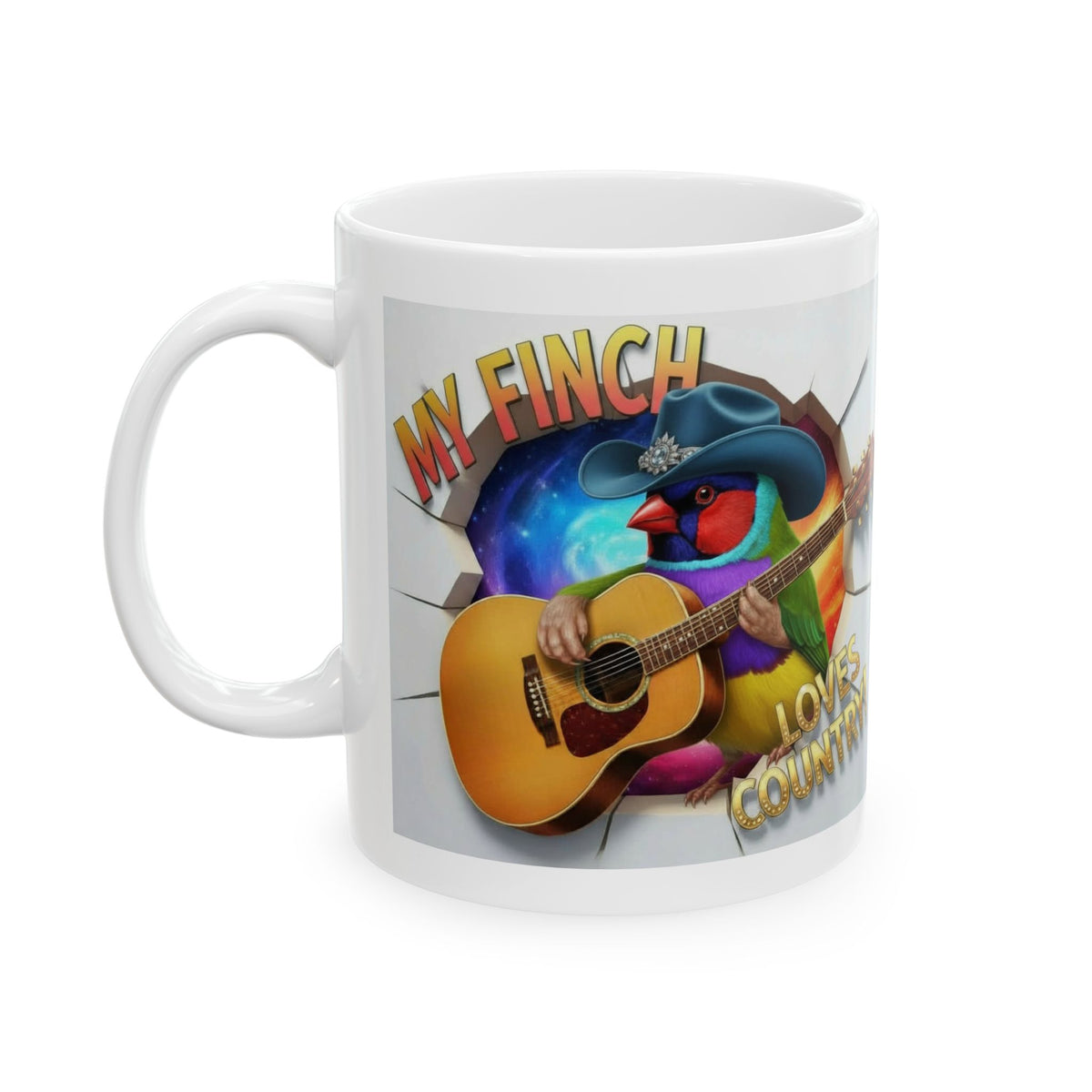 My Finch Loves Country Mug