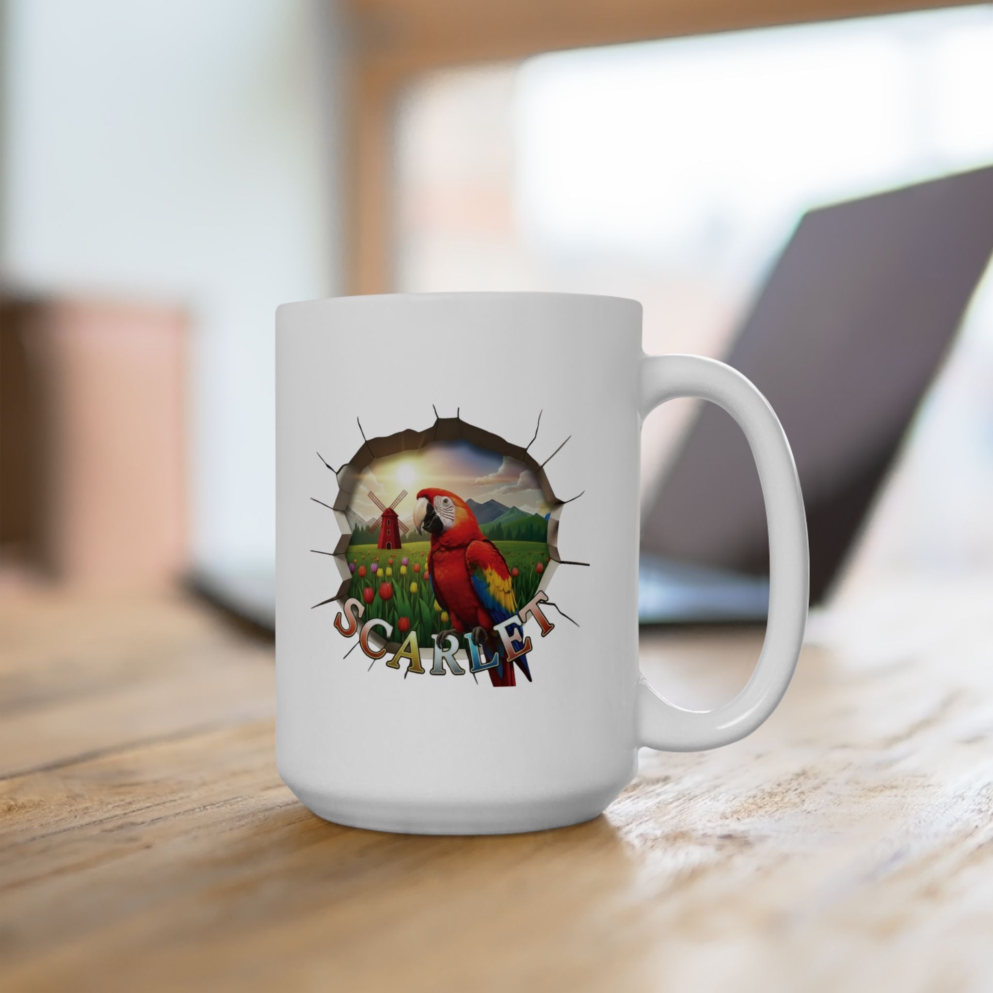 Red Scarlet Tulip Field Mug