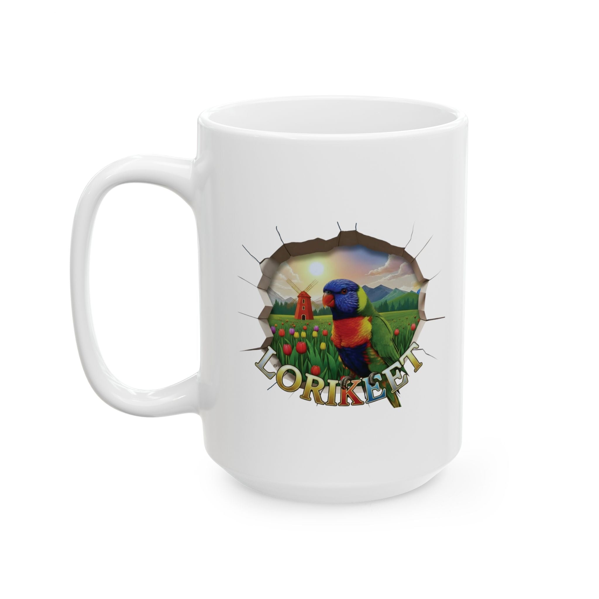 Lorikeet Meadow Scenic Mug