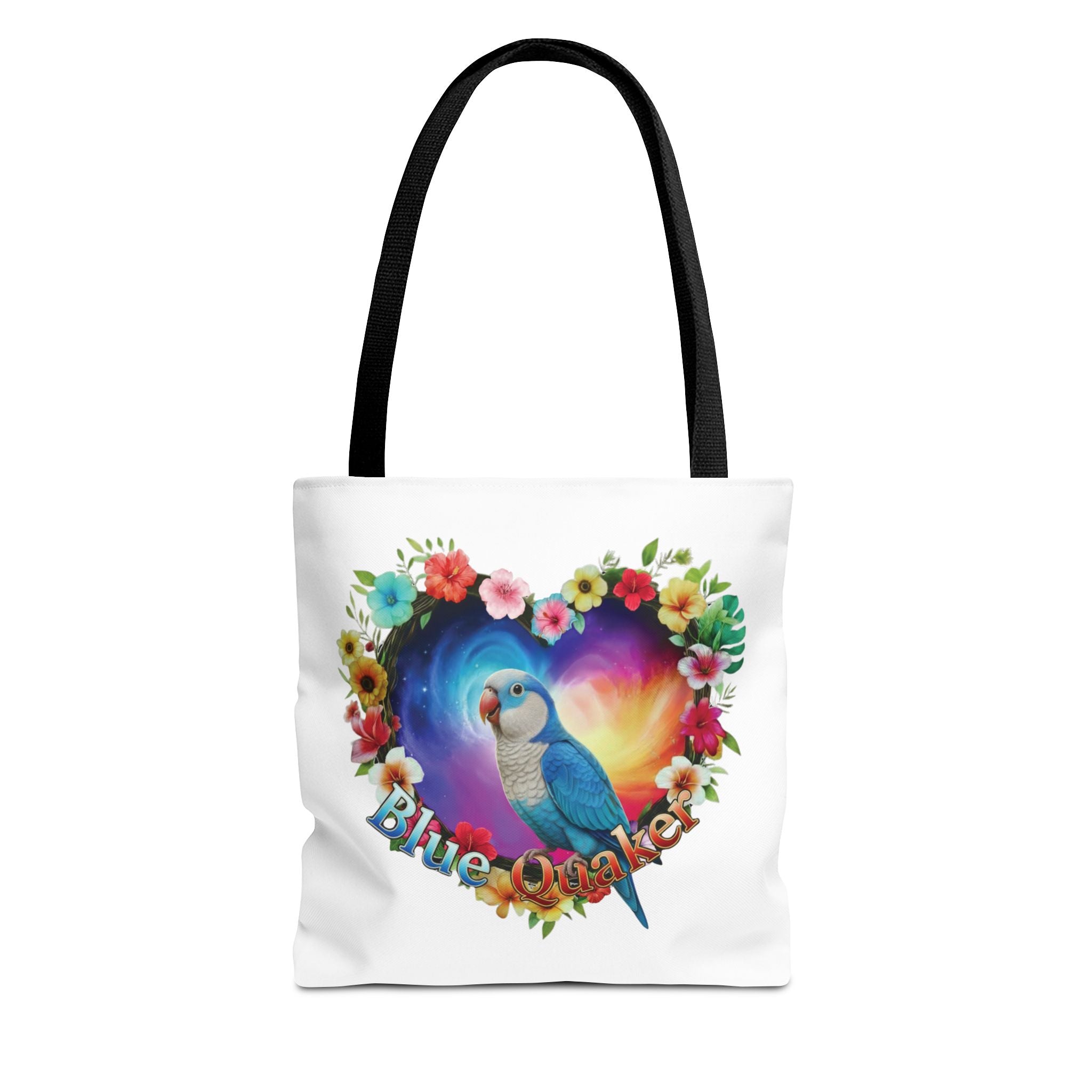 Blue Quaker Heart Design Tote Bag