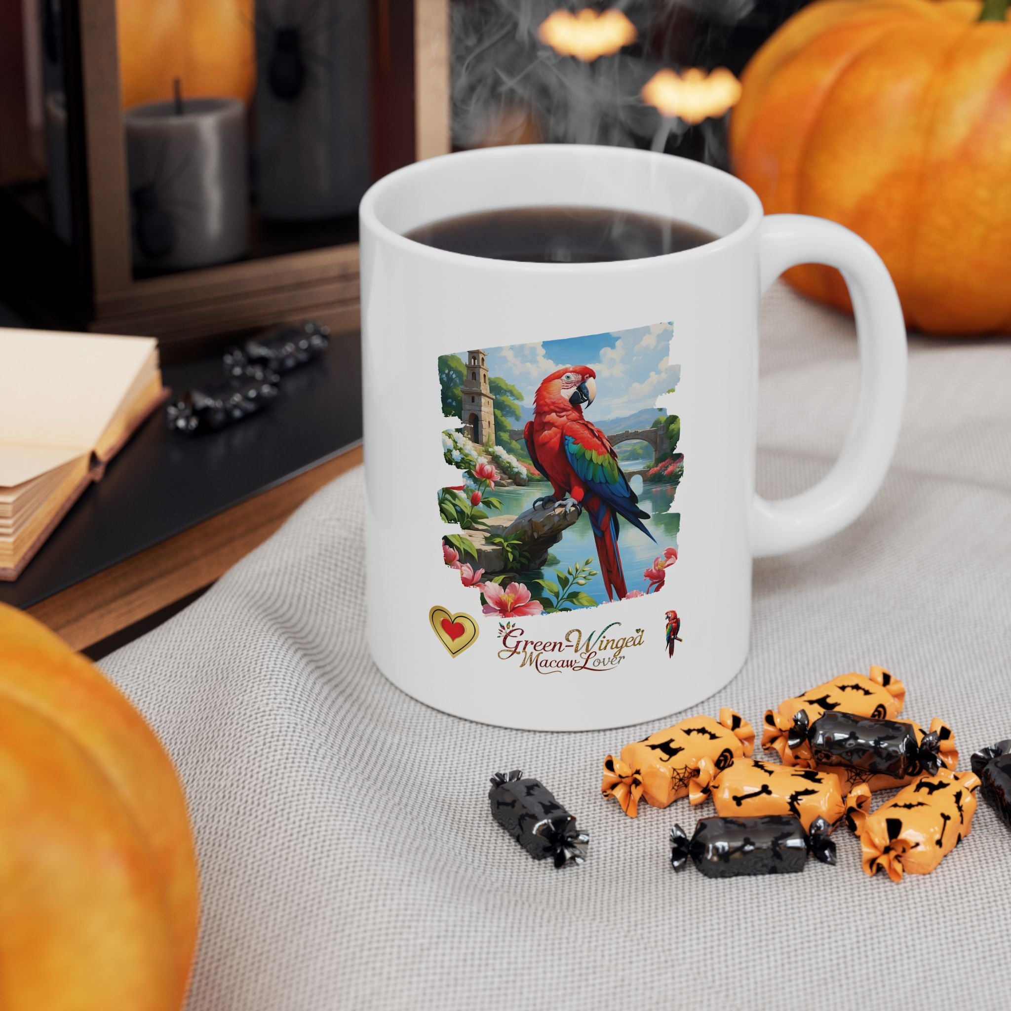 Rainbow Green-Winged Macaw Lover Mug
