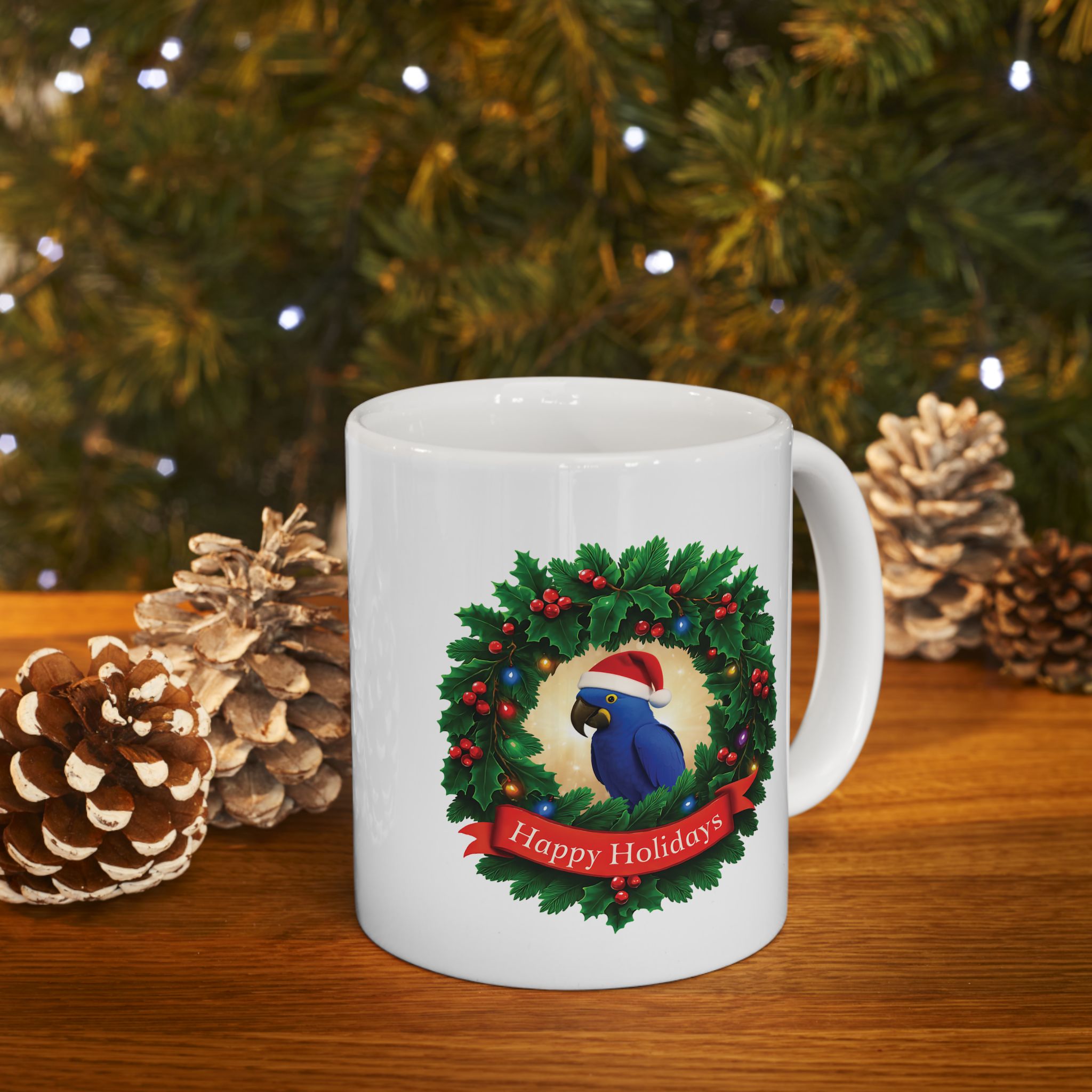 Happy Holidays Hyacinth Mug