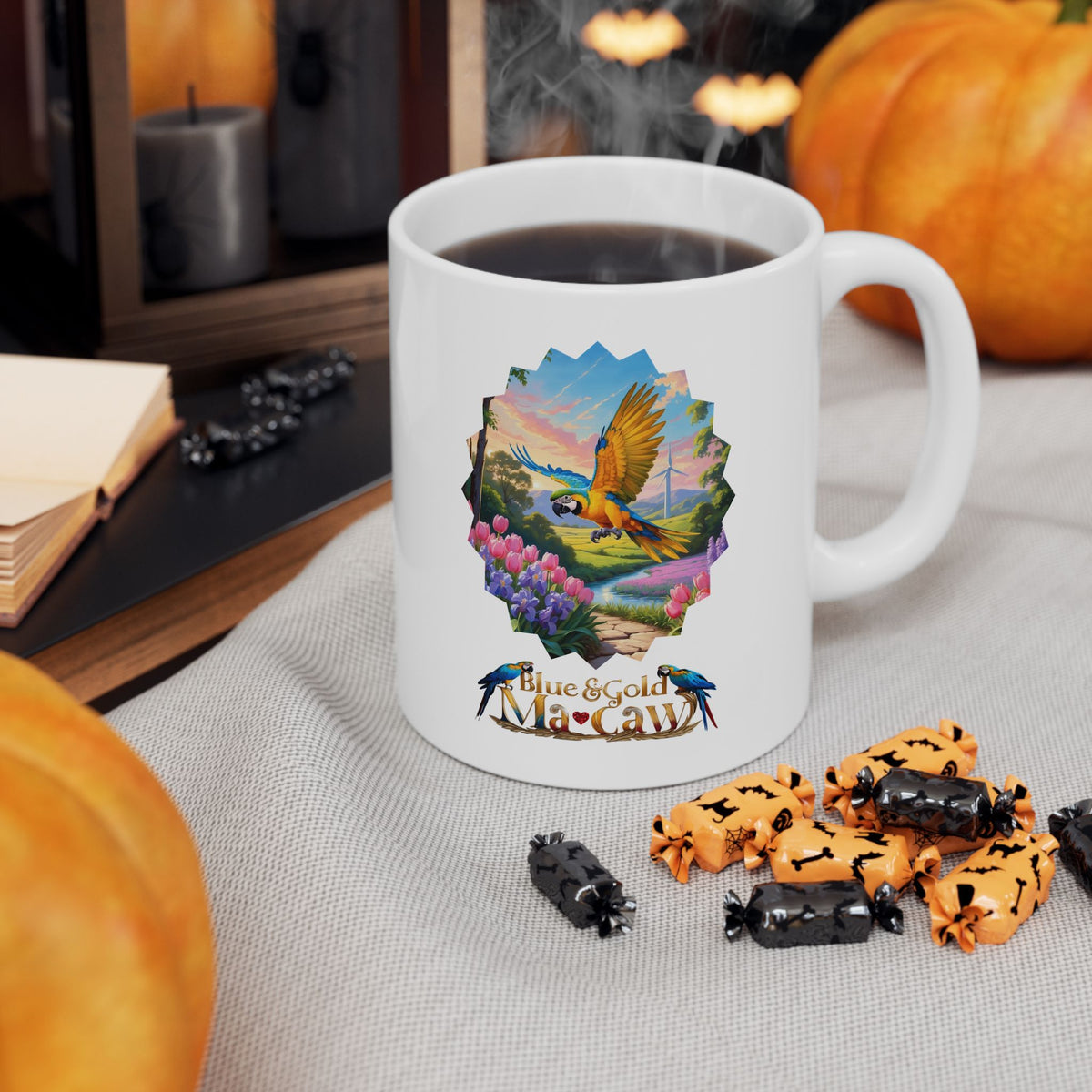 Blue & Gold Macaw Flying Mug