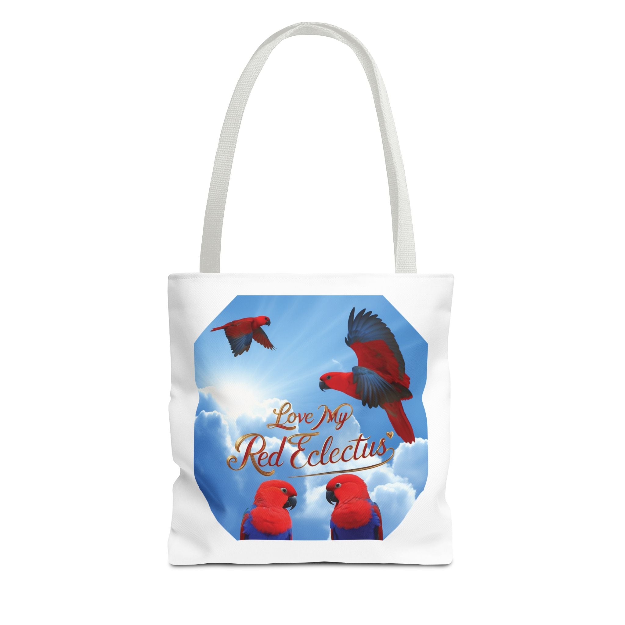 Red Eclectus Tote Bag