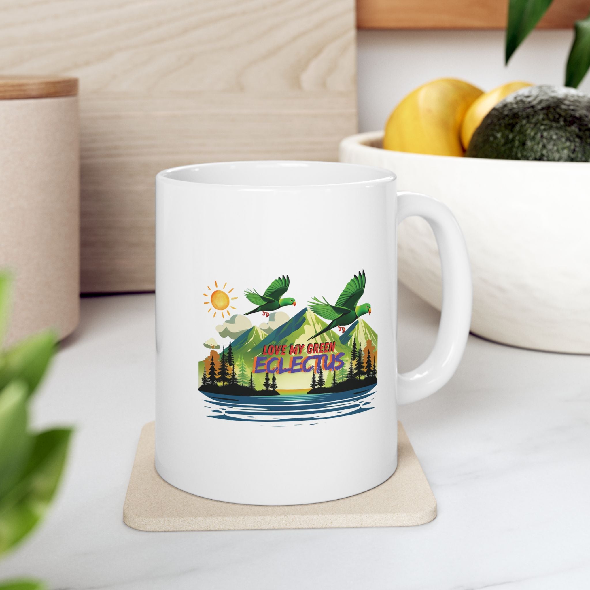 Love My Green Eclectus Mug