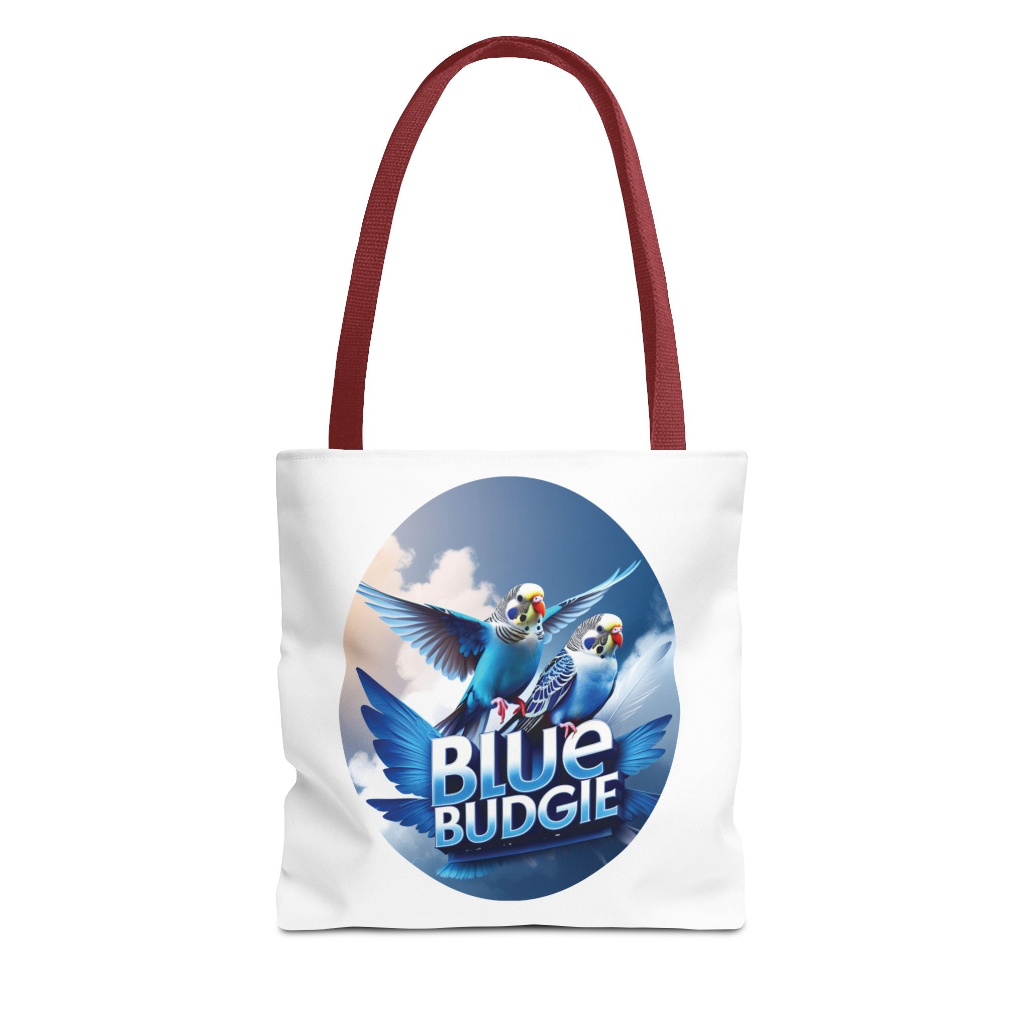 Blue Budgie Flying Sky Tote Bag