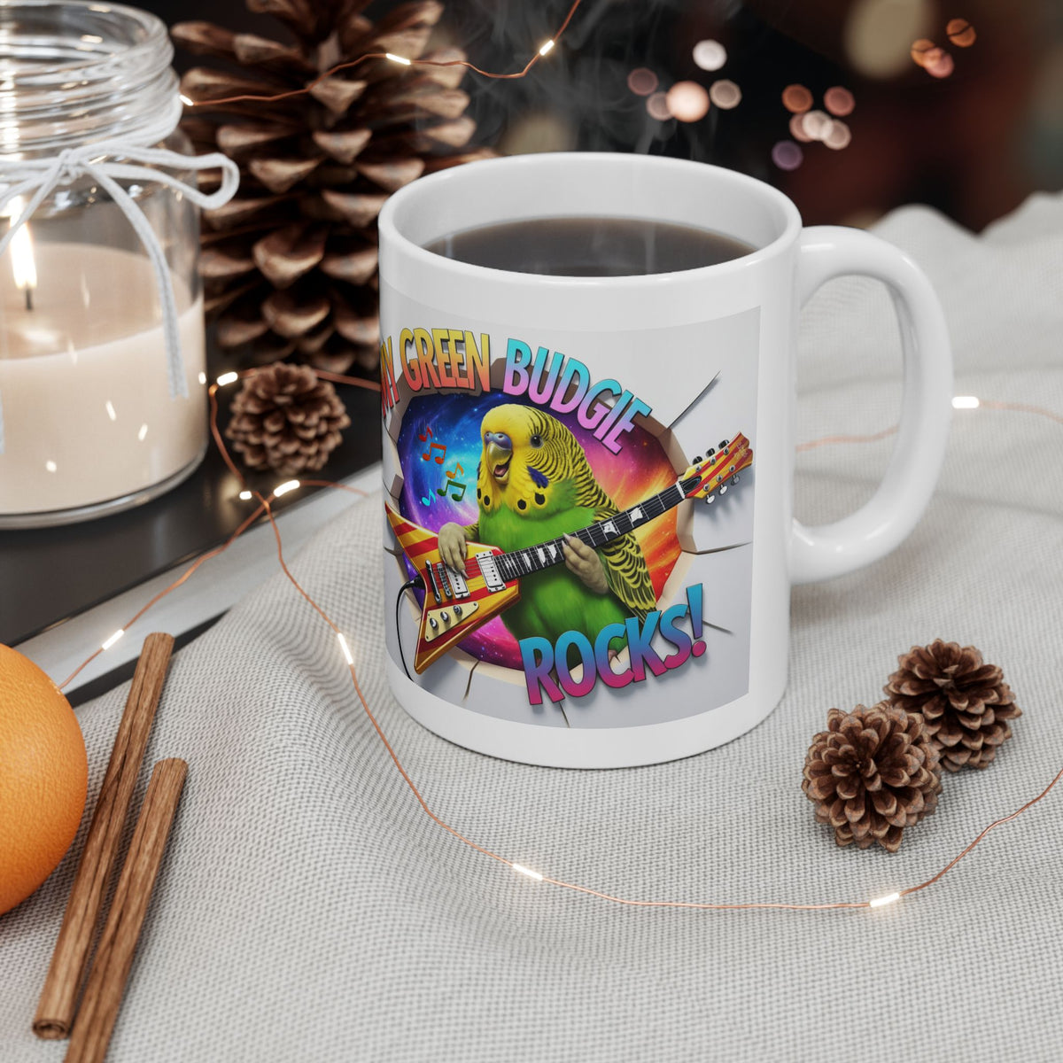 My Green Budgie Rocks Mug