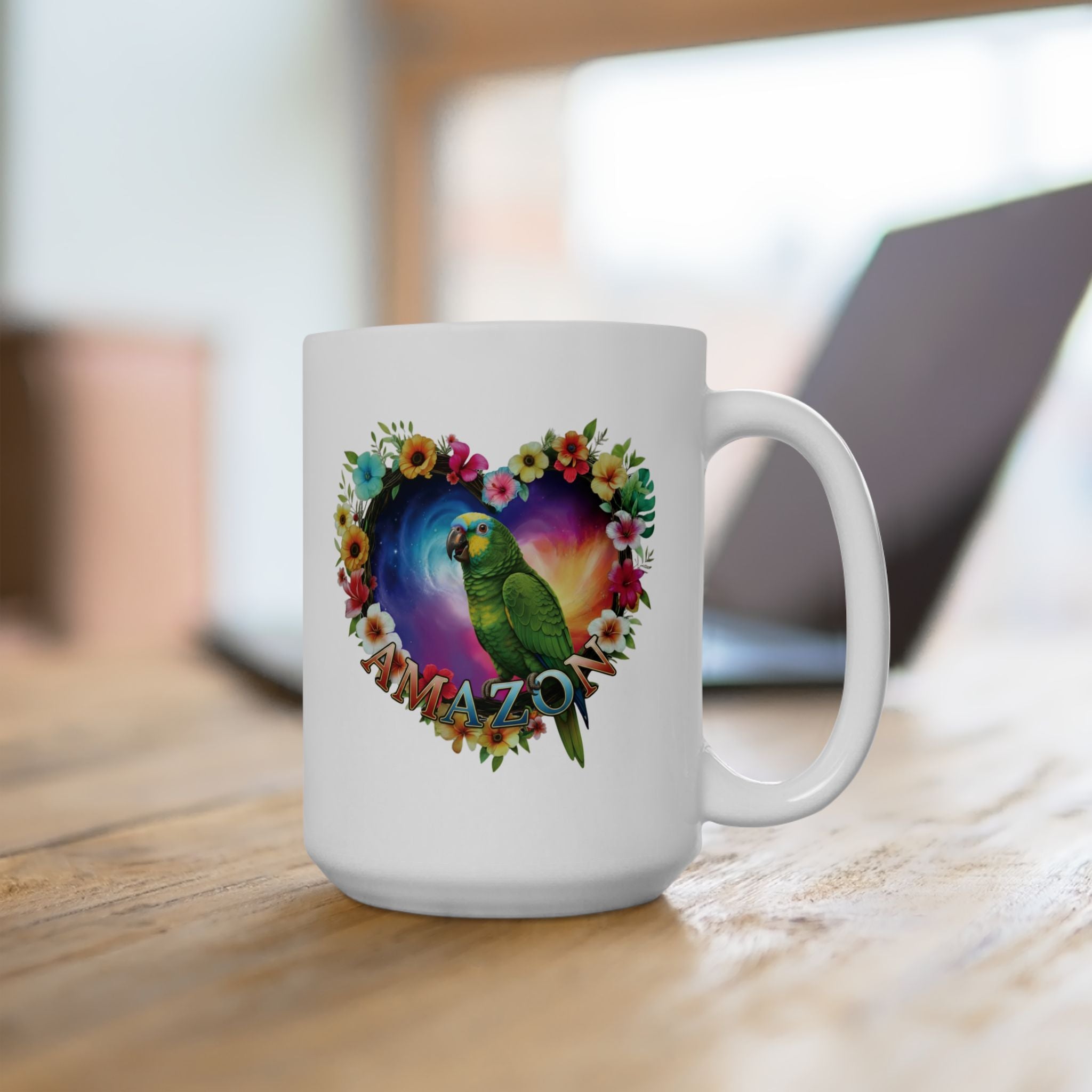Amazon Floral Heart Mug