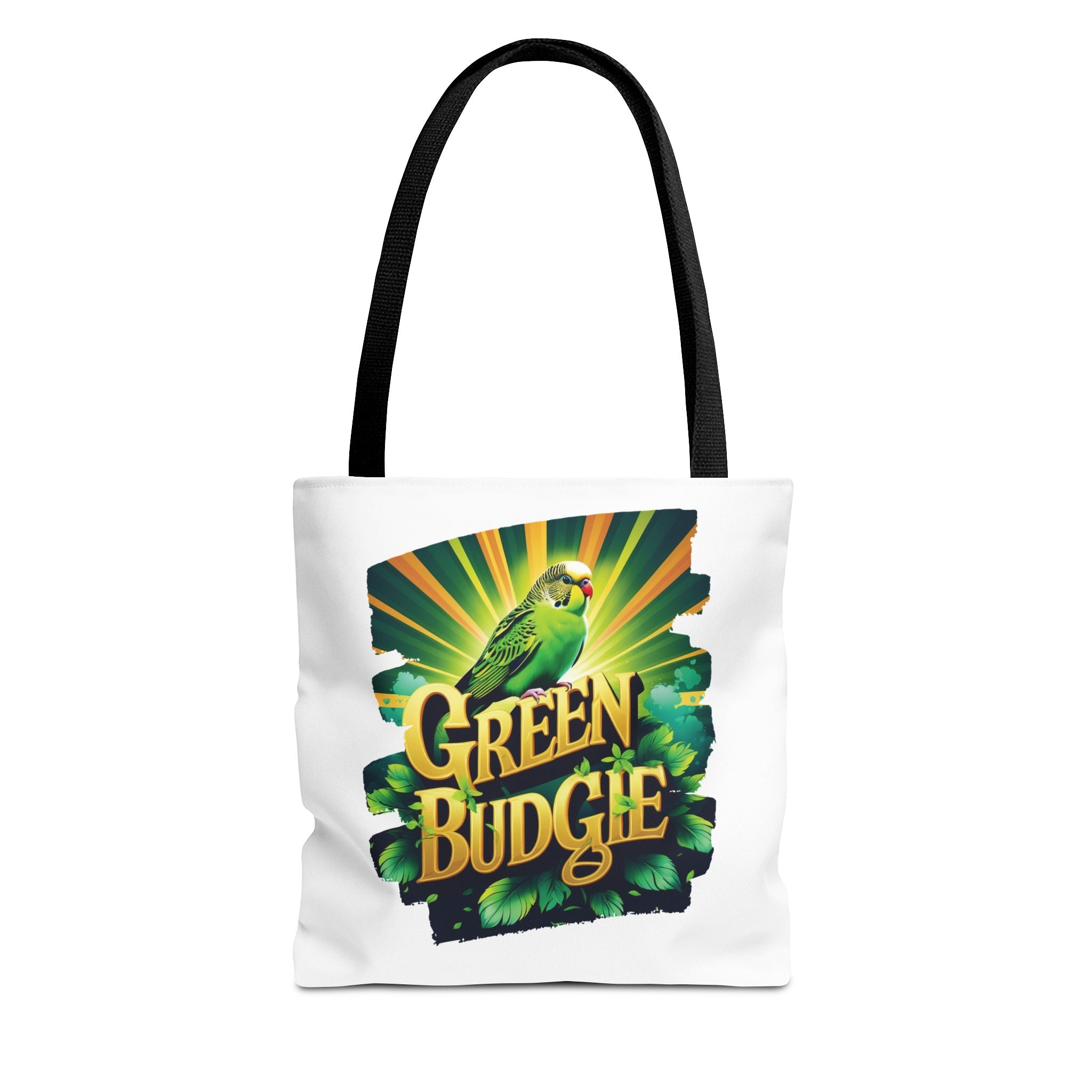 Green Budgie Sunburst Tote Bag