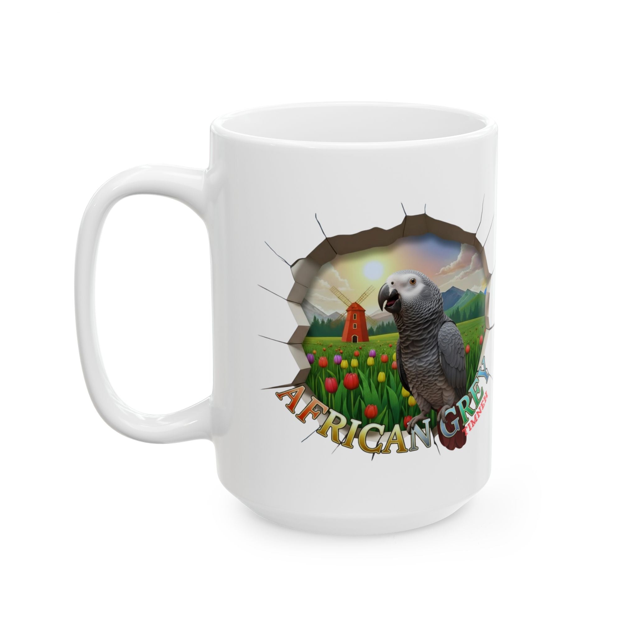 African Grey Timneh Meadow Mug