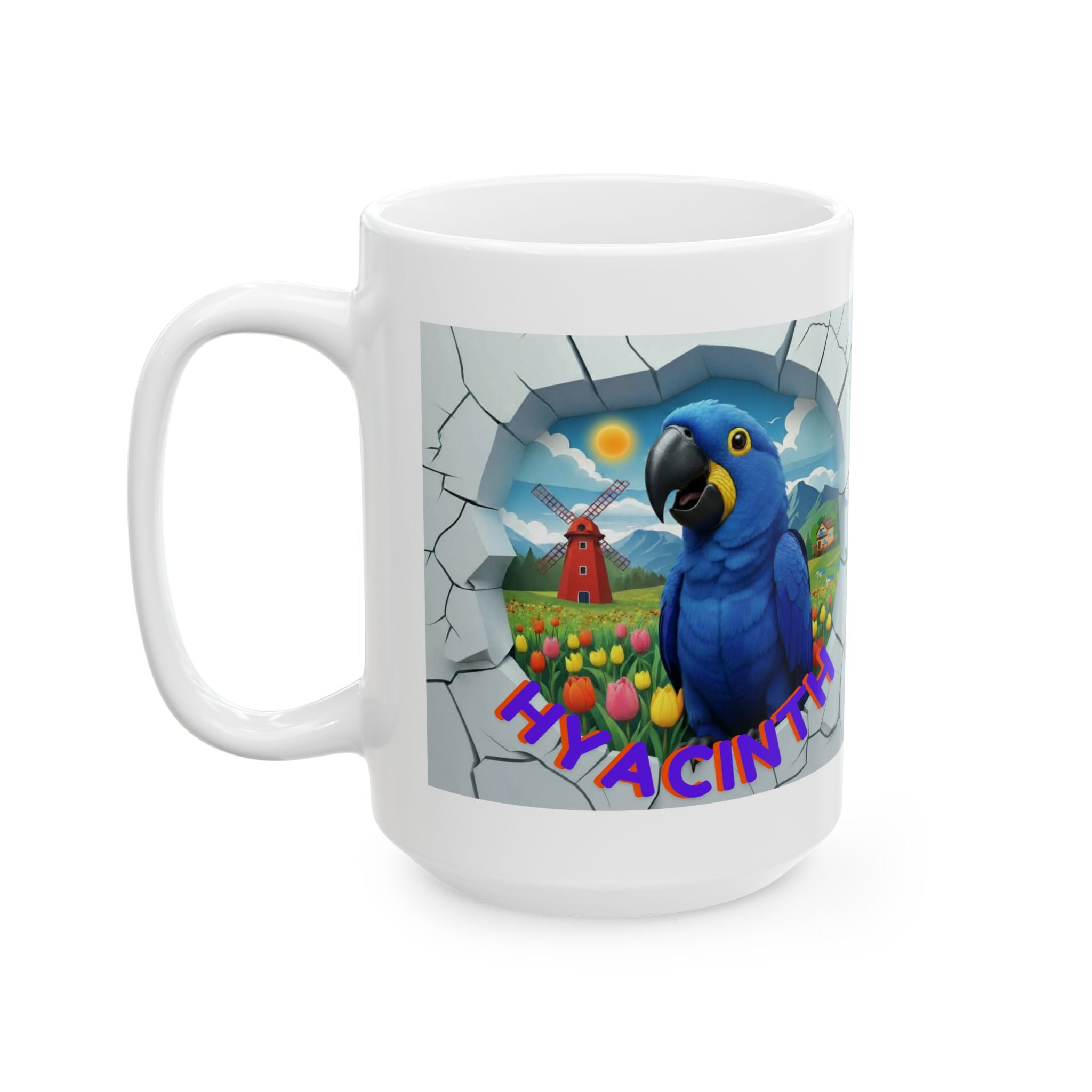 Blue Hyacinth Tulip Windmill Field Mug