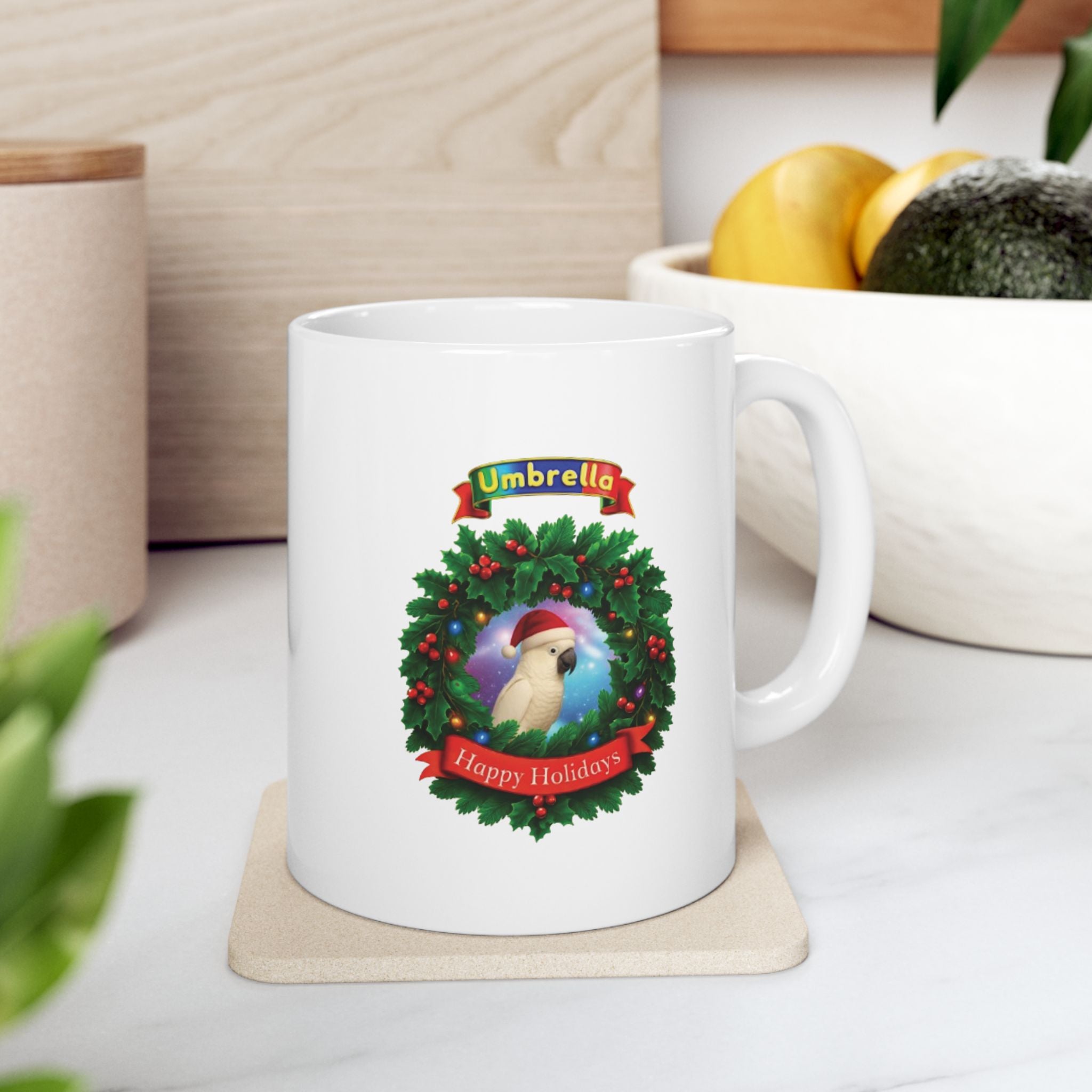 Happy Holidays Umbrella Mug