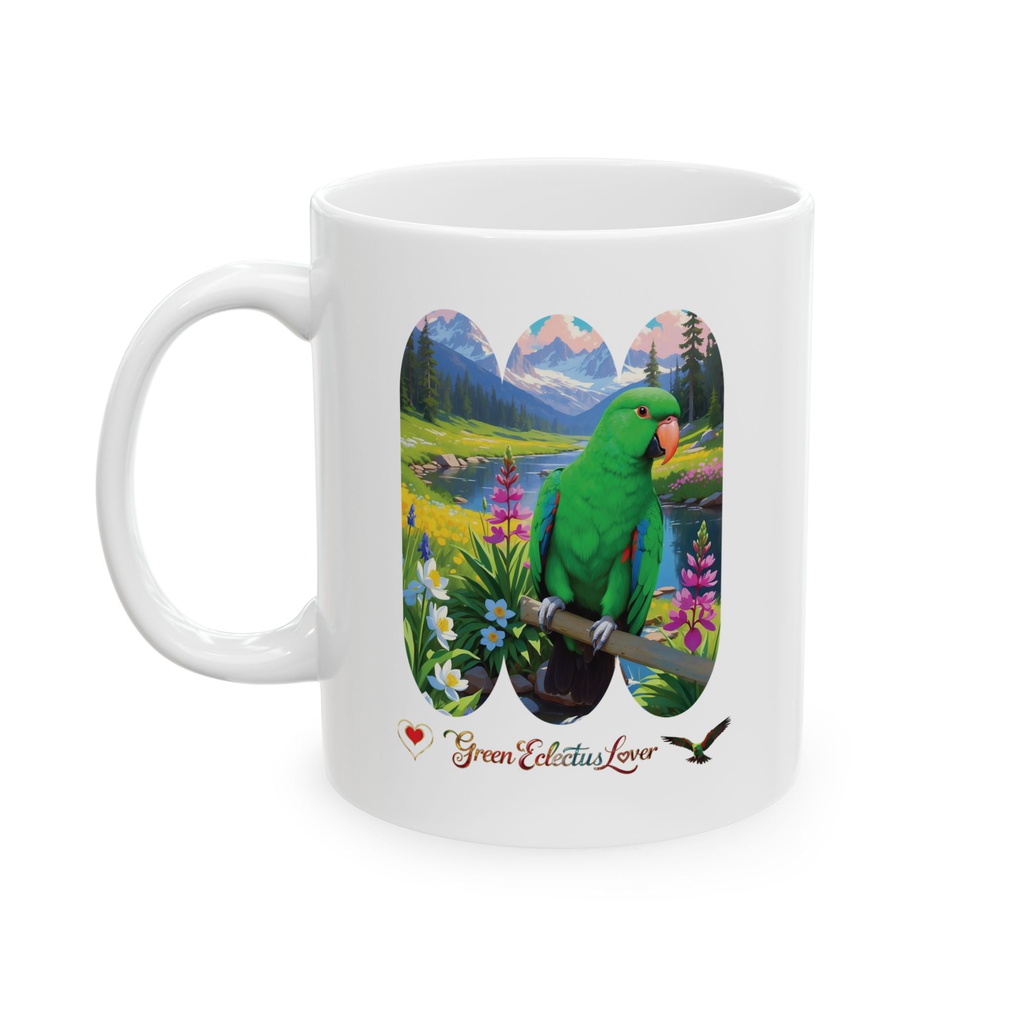 Green Eclectus Mug