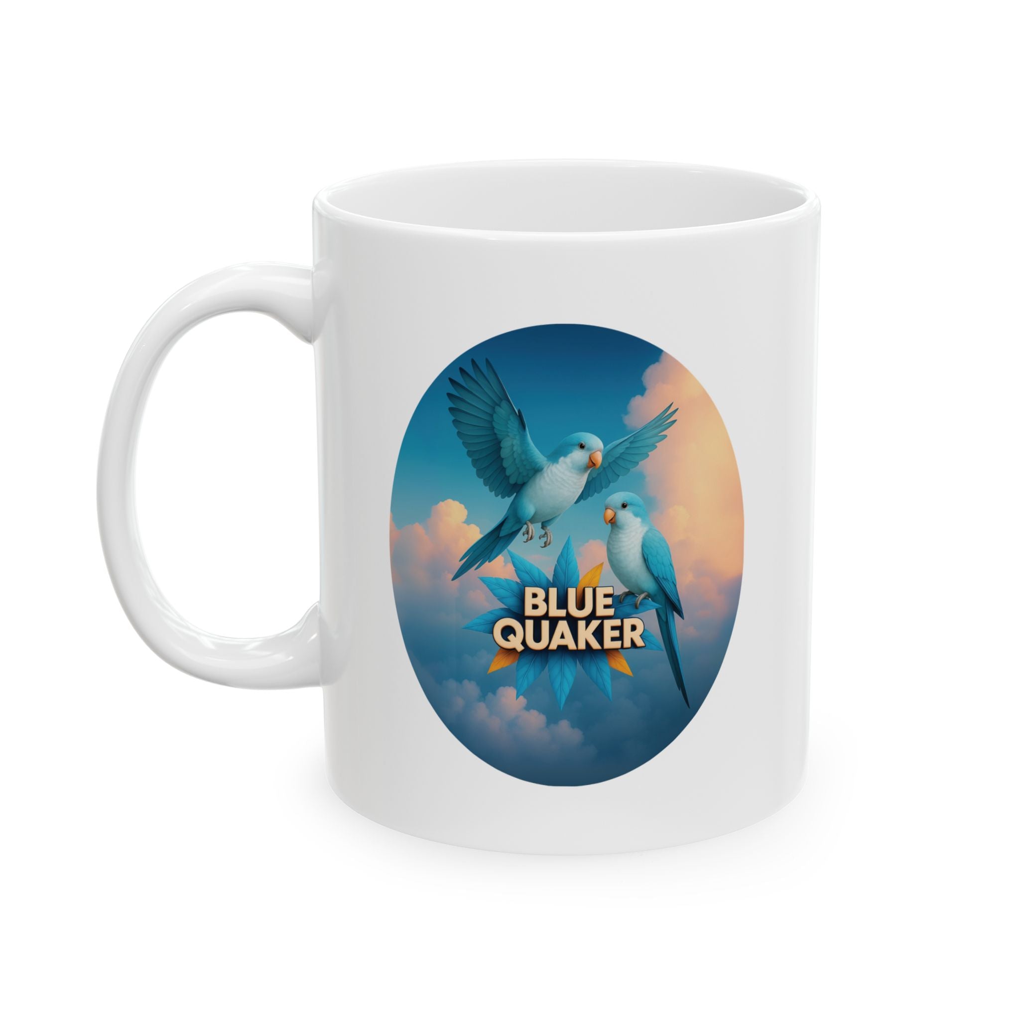 Blue Quaker Parrot Flying Mug