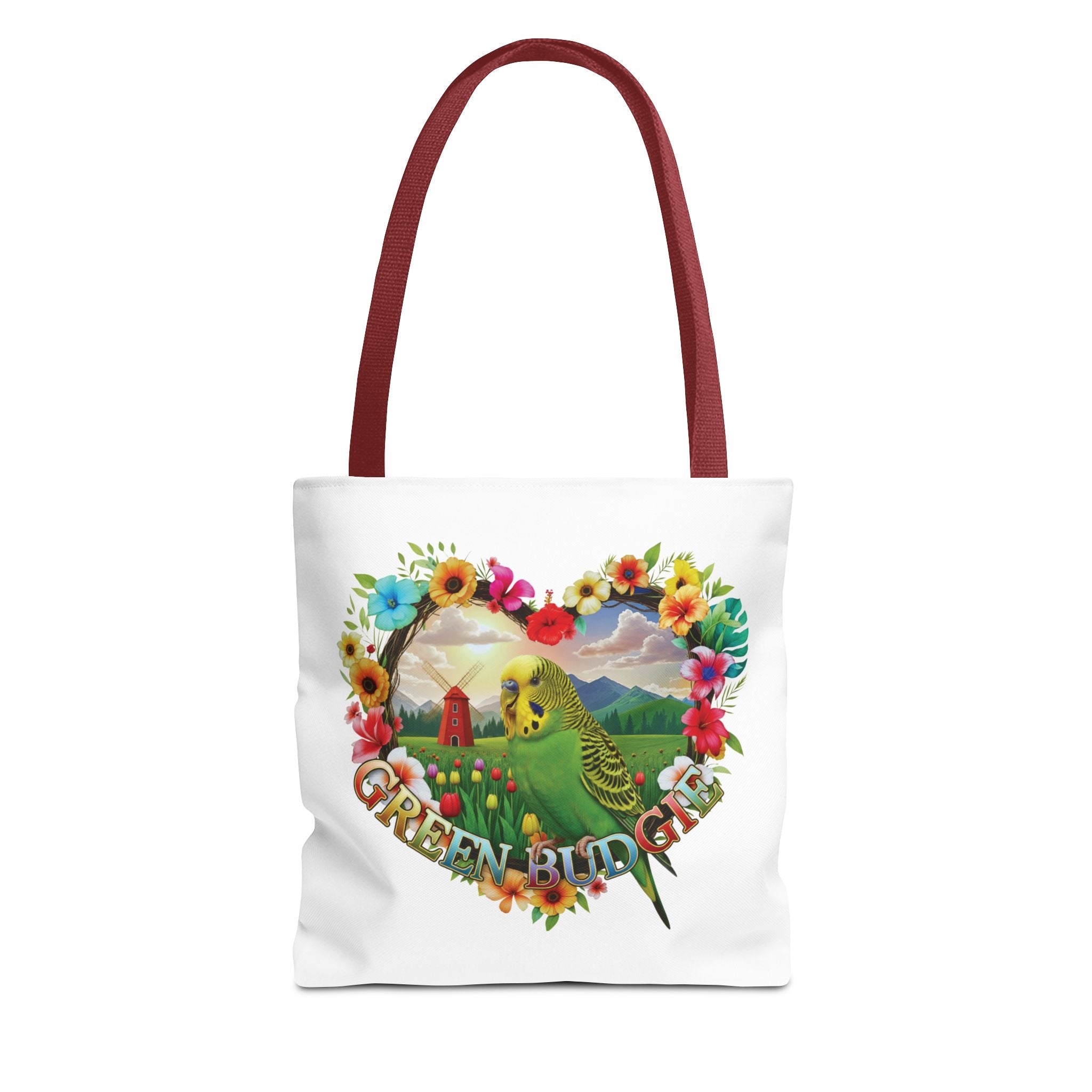 Green Budgie Parrot Tote Bag