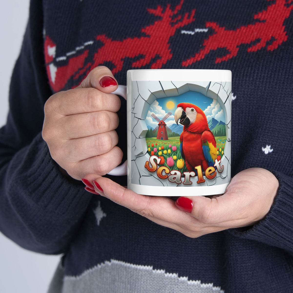 Scarlet Meadow Scenic Mug