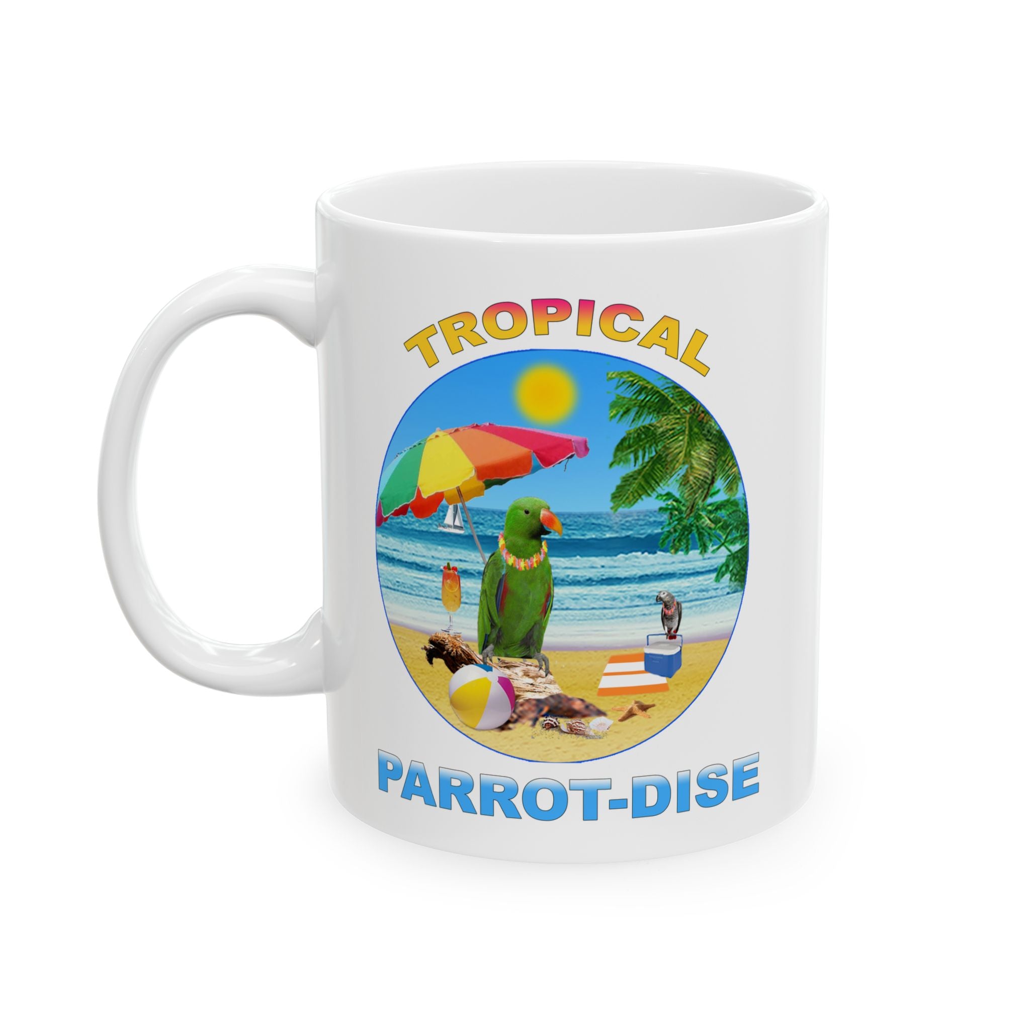 Tropical Parrot-Dise Green Eclectus Mug