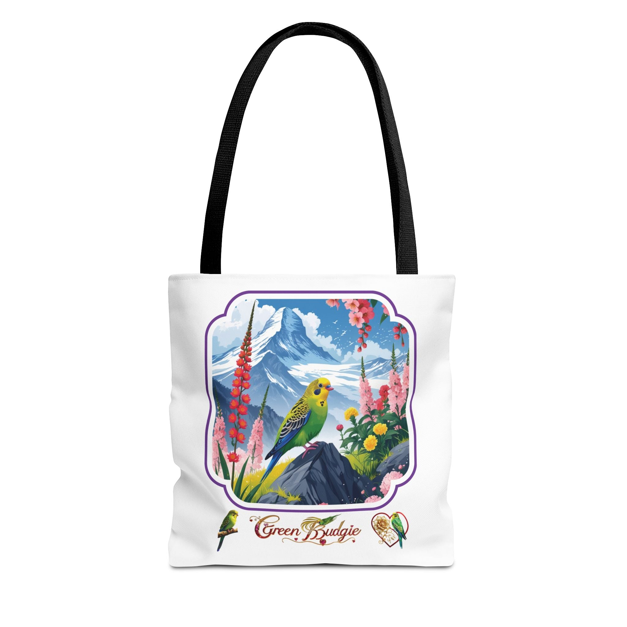 Green Budgie Spring Mountain Tote Bag