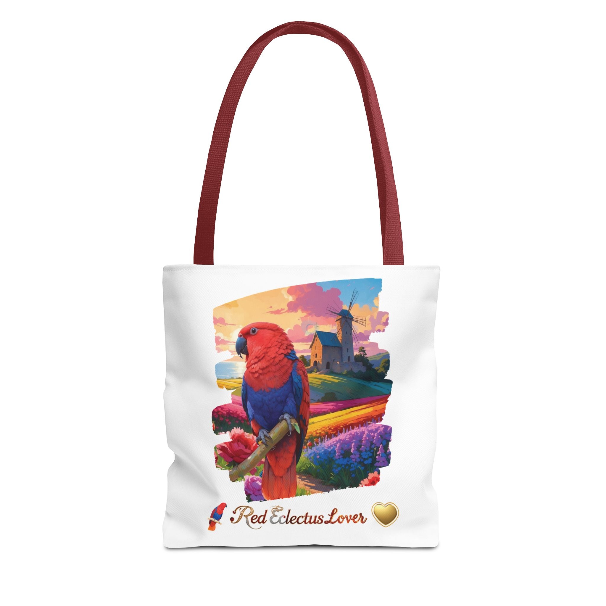 Red Eclectus Tote Bag