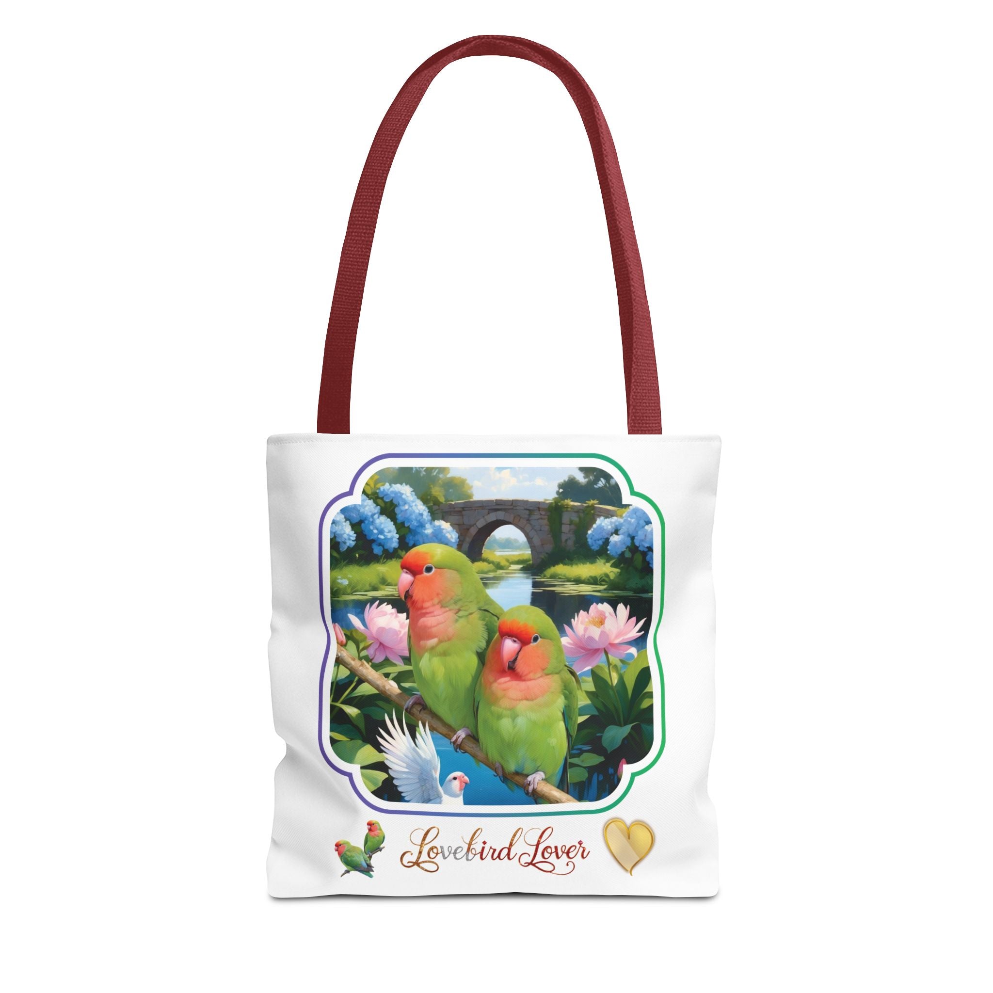 Lovebird Lover Floral Tote Bag