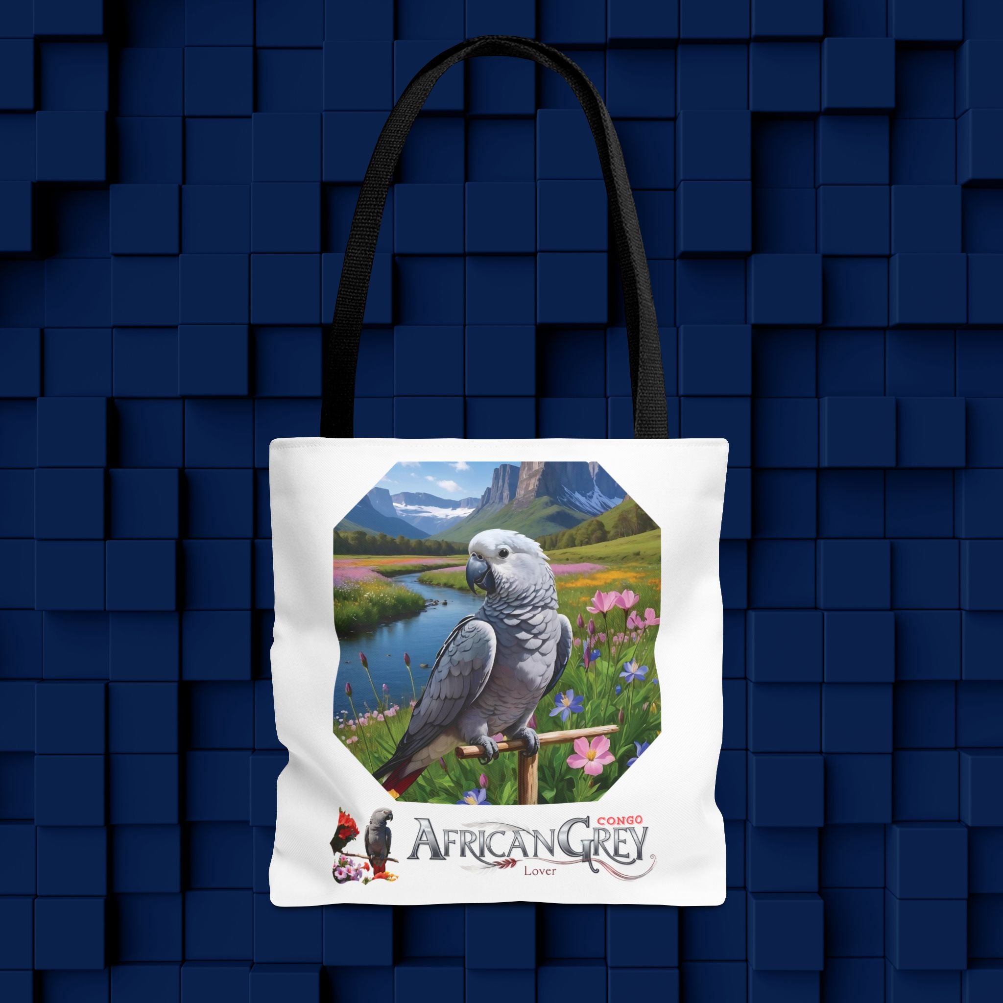 Tote Bag  With African Grey Congo Design