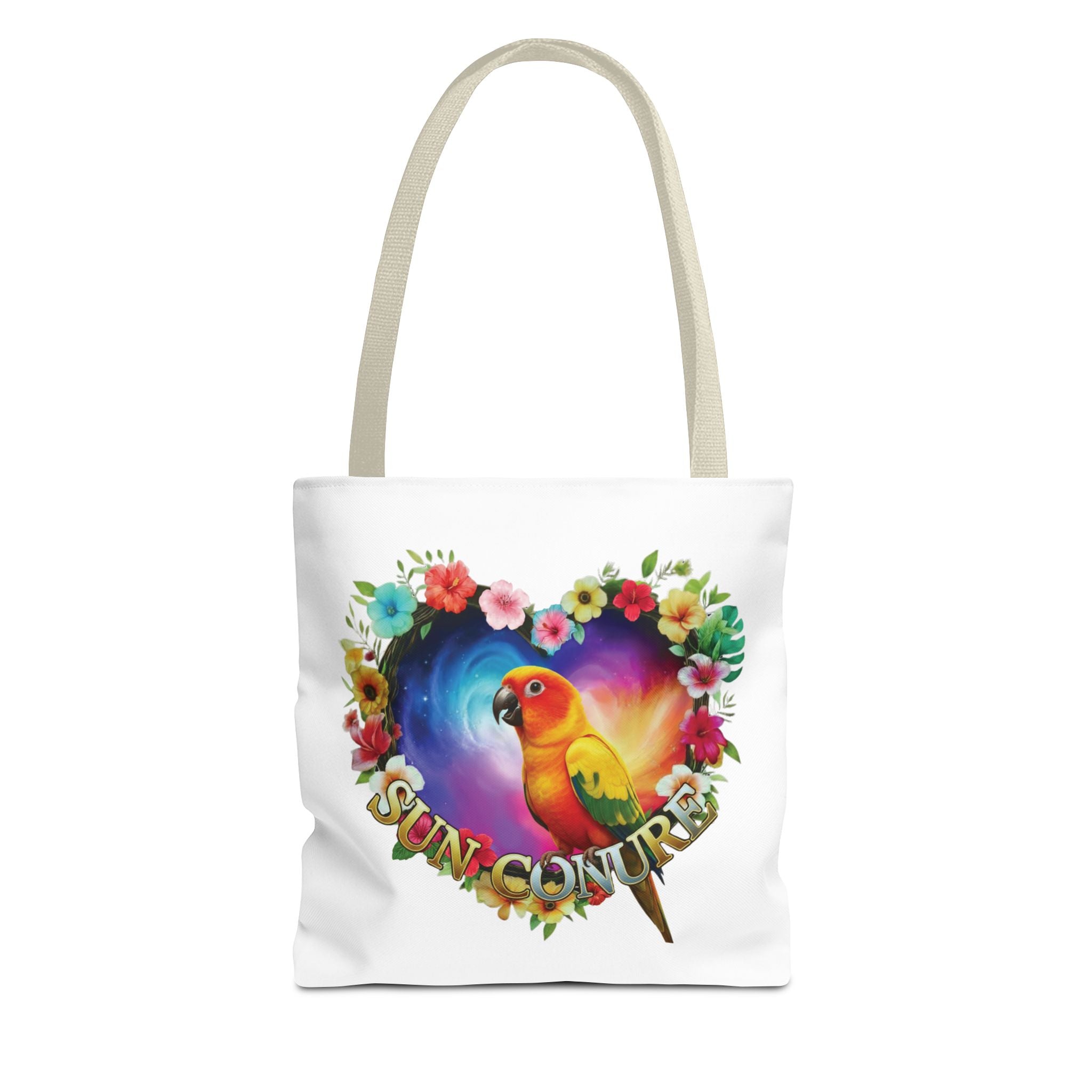 Sun Conure Heart Design Tote Bag