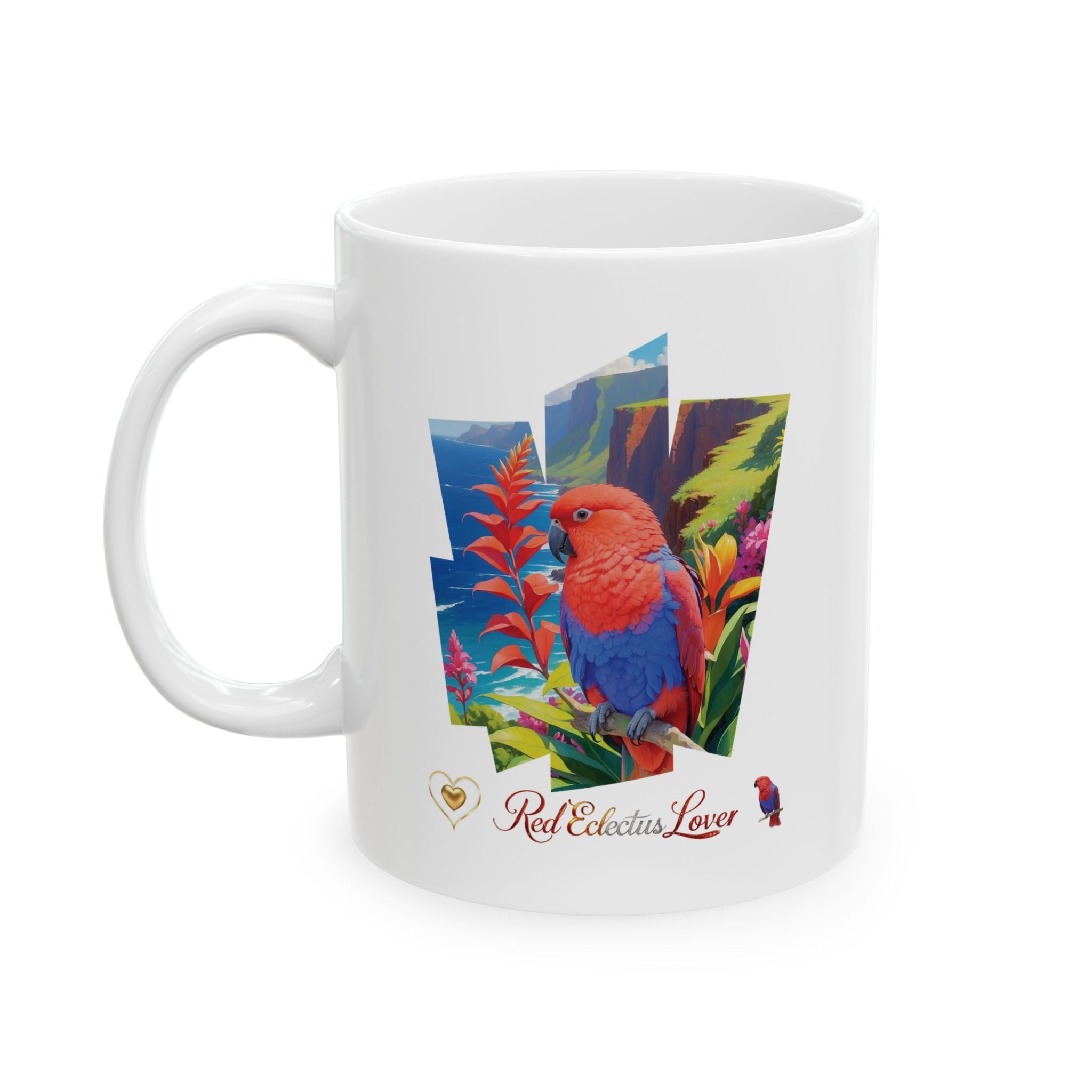 Colorful Red Eclectus Lover Mug