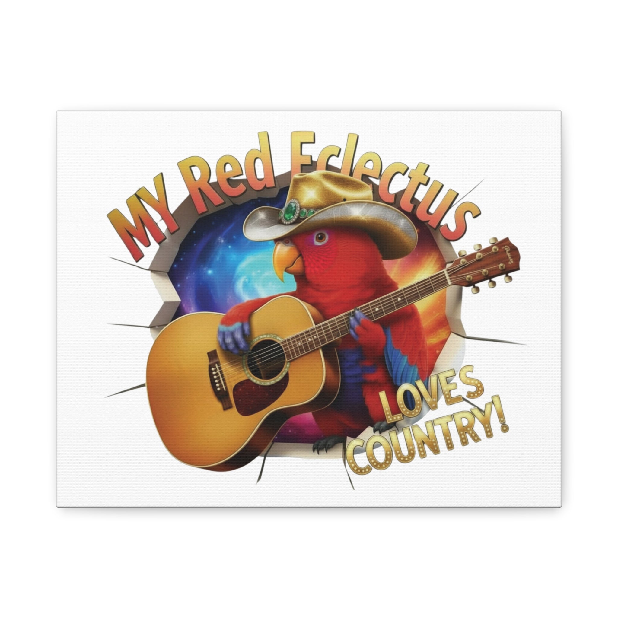 Red Eclectus Breakthrough Wall-Hanging