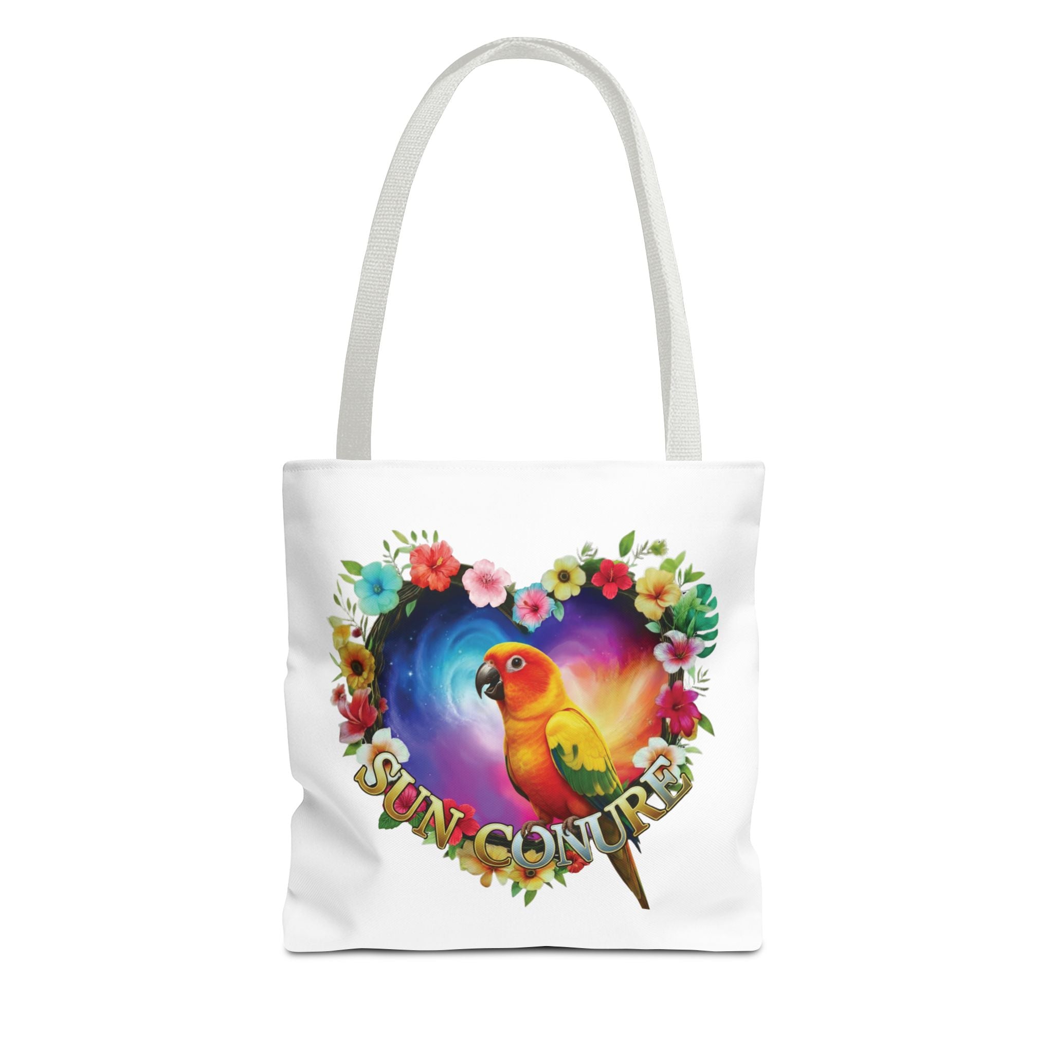 Sun Conure Heart Design Tote Bag